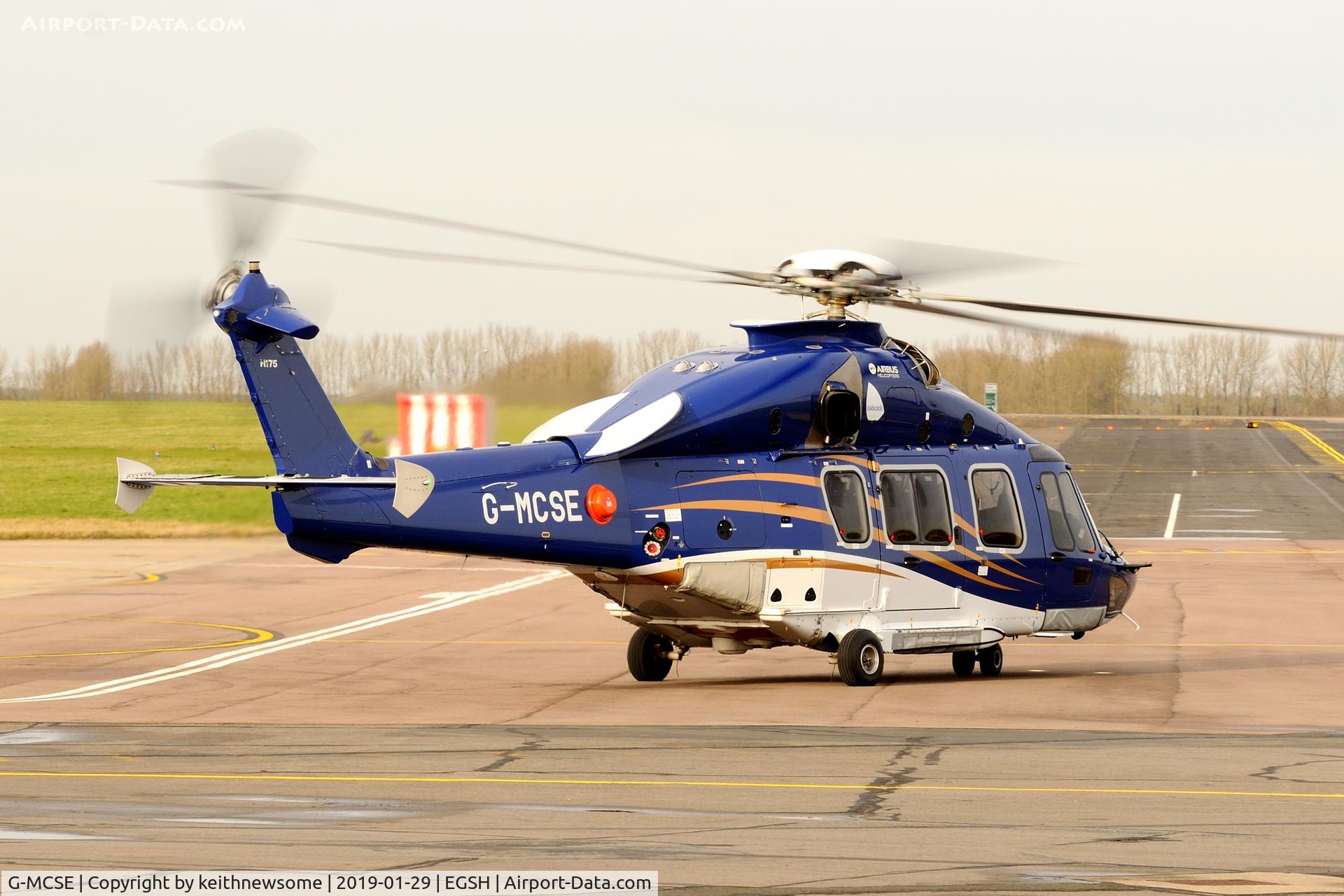 G-MCSE, 2016 Airbus Helicopters EC-175B C/N 5022, Fuel stop between Aberdeen and Jersey.