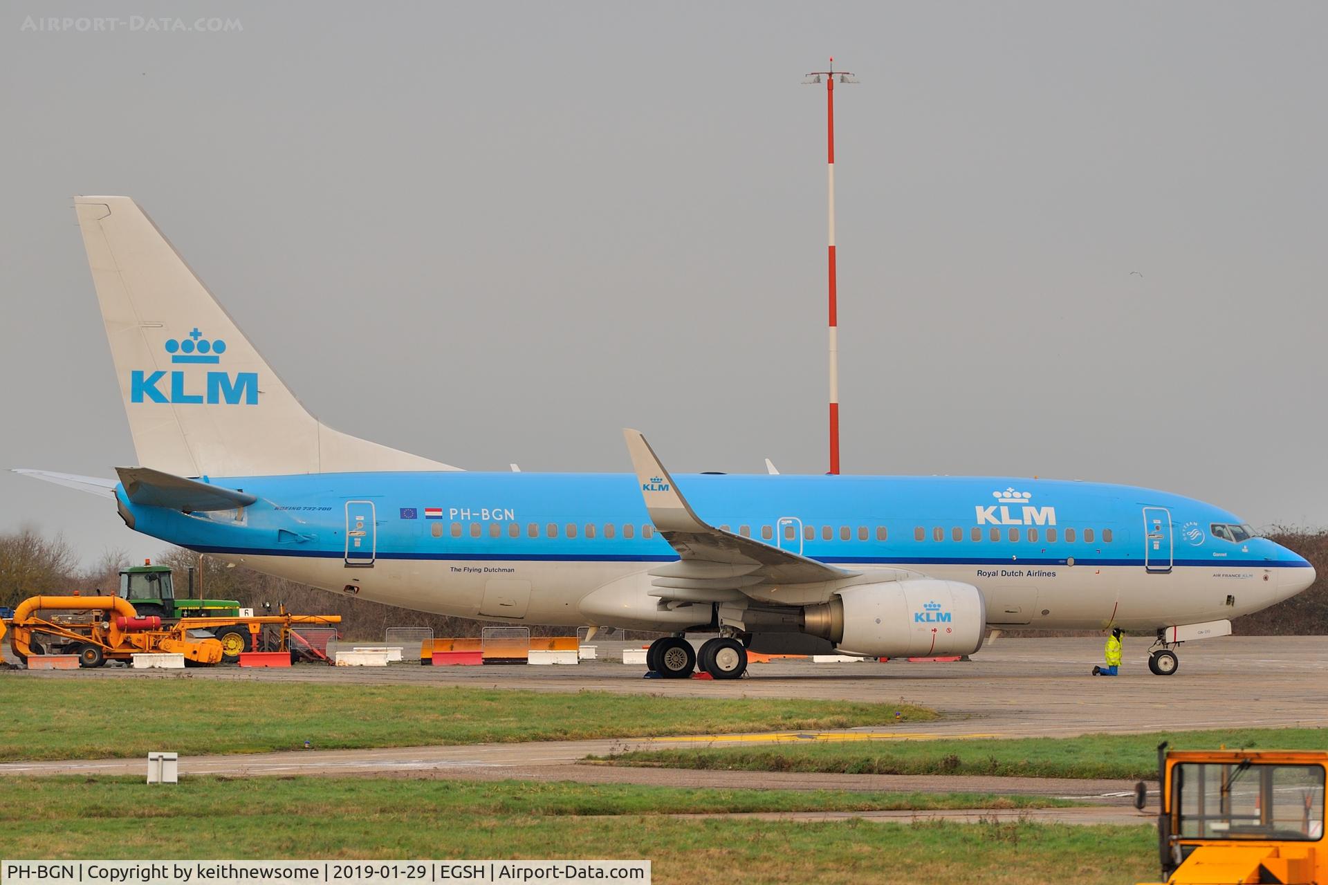 PH-BGN, 2011 Boeing 737-7K2 C/N 38125, With KLM Engineering.