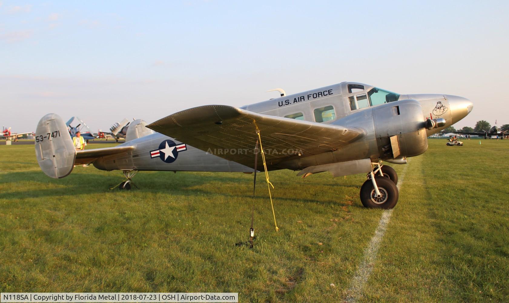 N118SA, 1954 Beech E18S C/N BA-14, Beech C-45