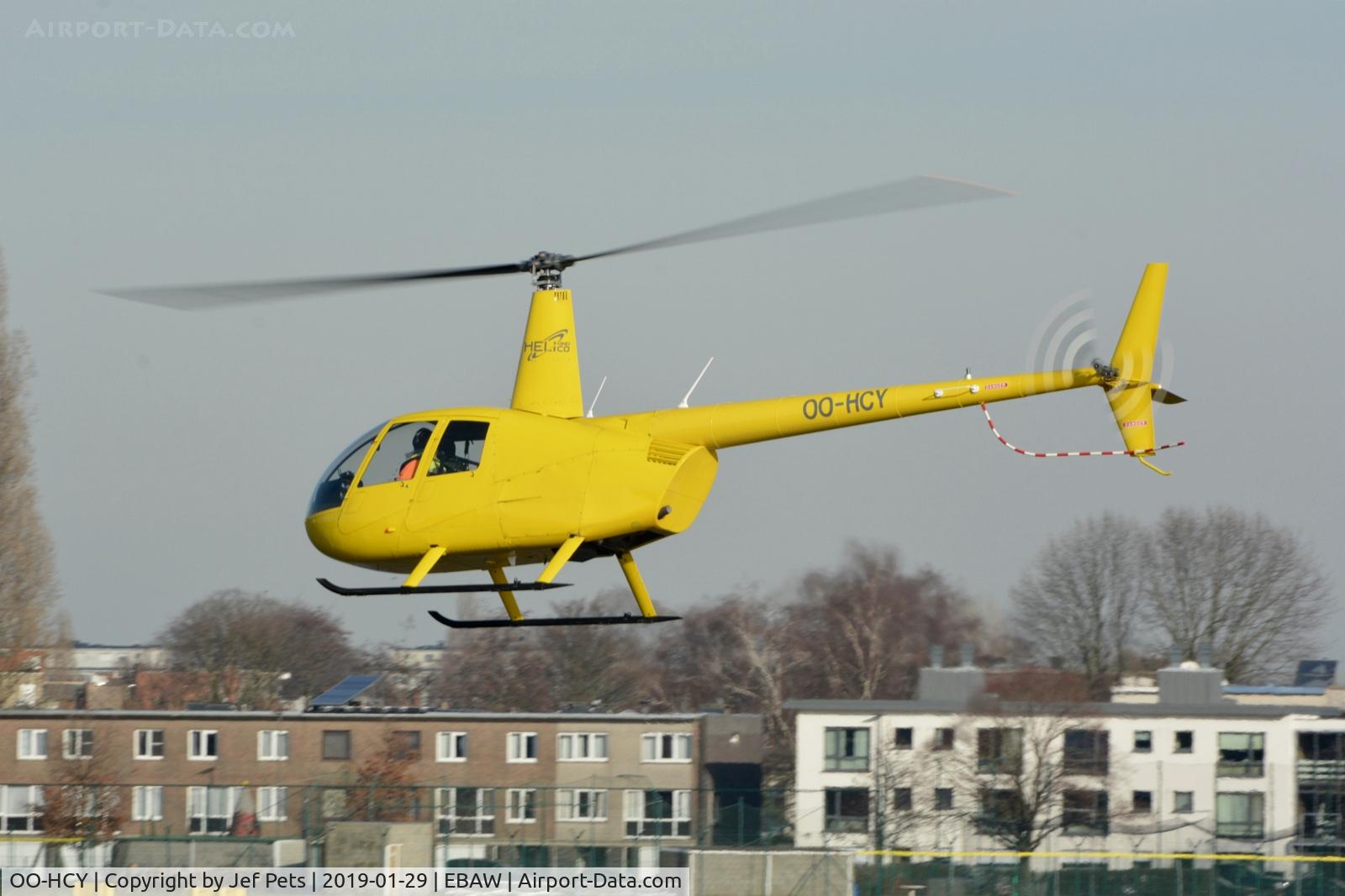 OO-HCY, Robinson R44 Raven C/N 1592, At Antwerp Airport.