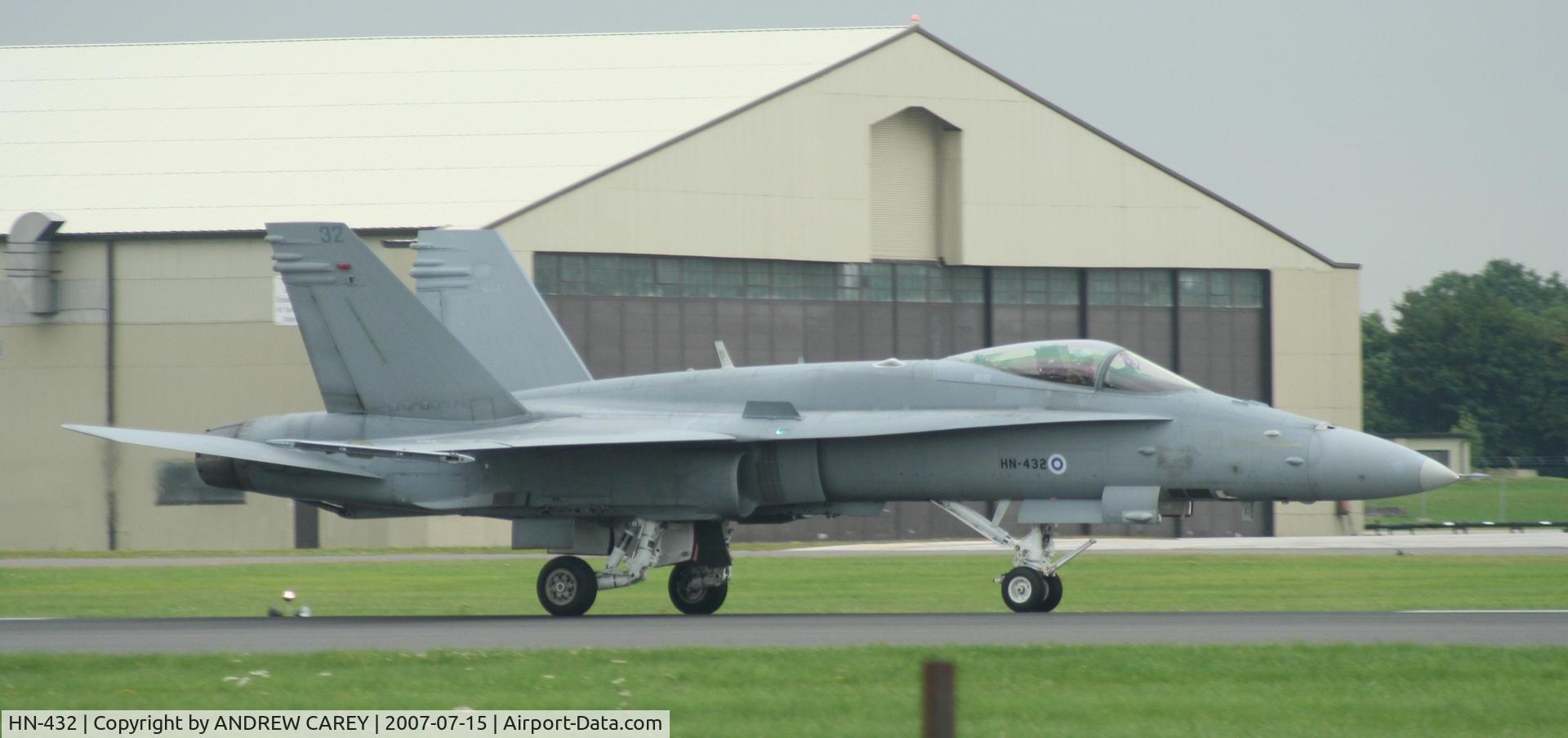 HN-432, McDonnell Douglas F-18C Hornet C/N 1437, McDonnell Douglas F-18C, taken at Fairford 15-July-2007