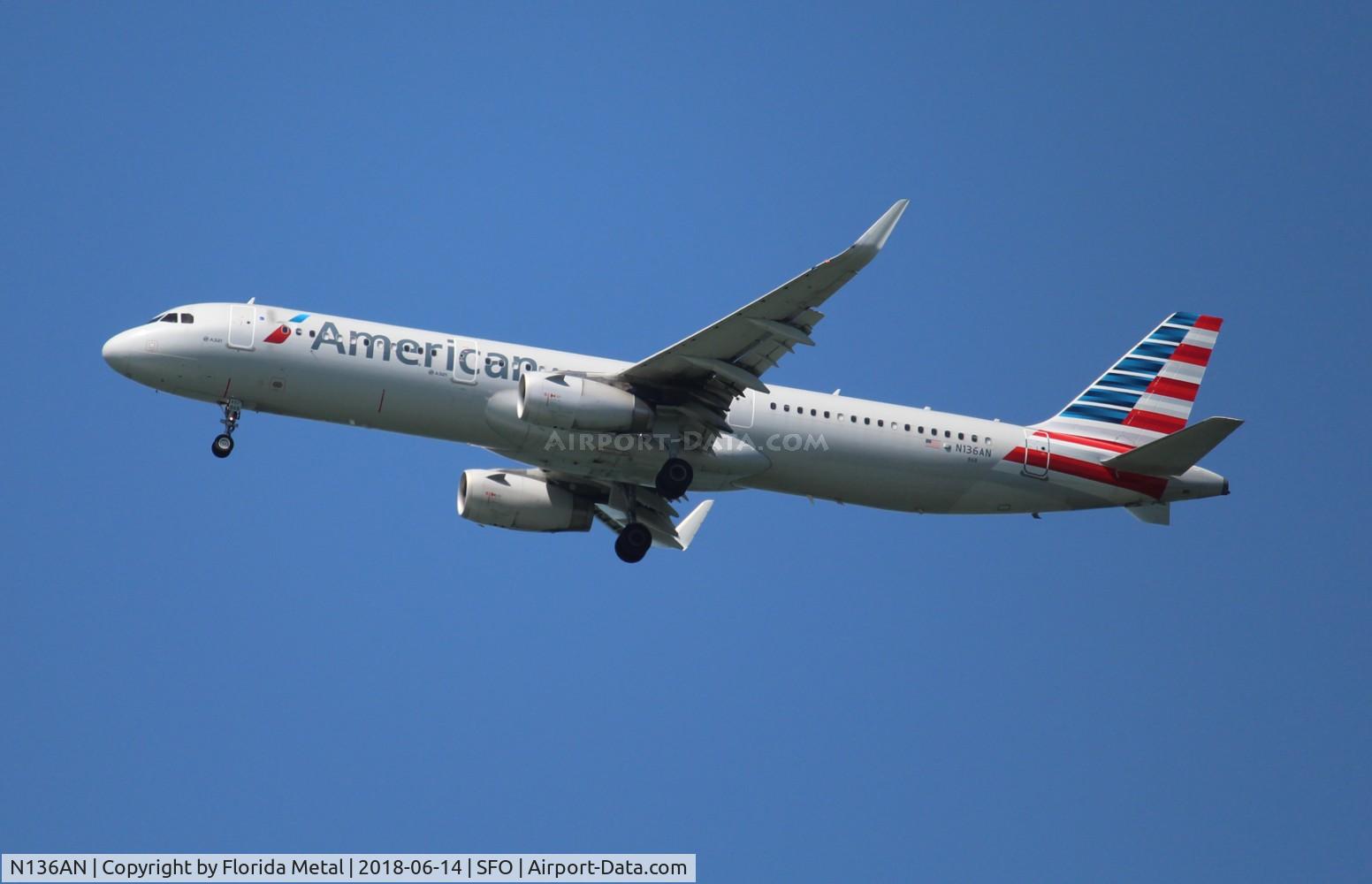 N136AN, 2015 Airbus A321-231 C/N 6532, American