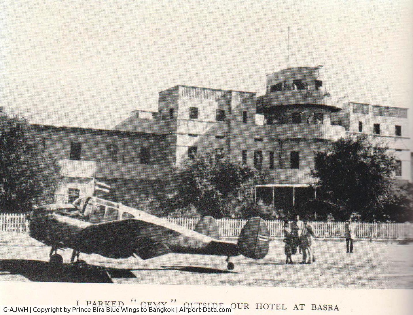 G-AJWH, 1947 Miles M65 Gemini 1A C/N 6293, G-AJWH stop at Basra on the way to Bangkok in 1952