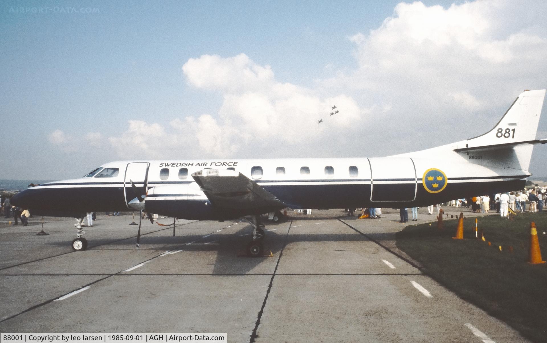 88001, 1982 Fairchild SA-227AC Metro III C/N AC-526, Ängelholm F.10 Air Show 1.9.1985