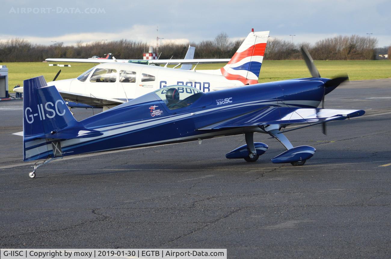 G-IISC, 2015 Extra EA-300SC C/N SC058, Extra EA-300SC at Wycombe Air Park, departing for White Waltham.
