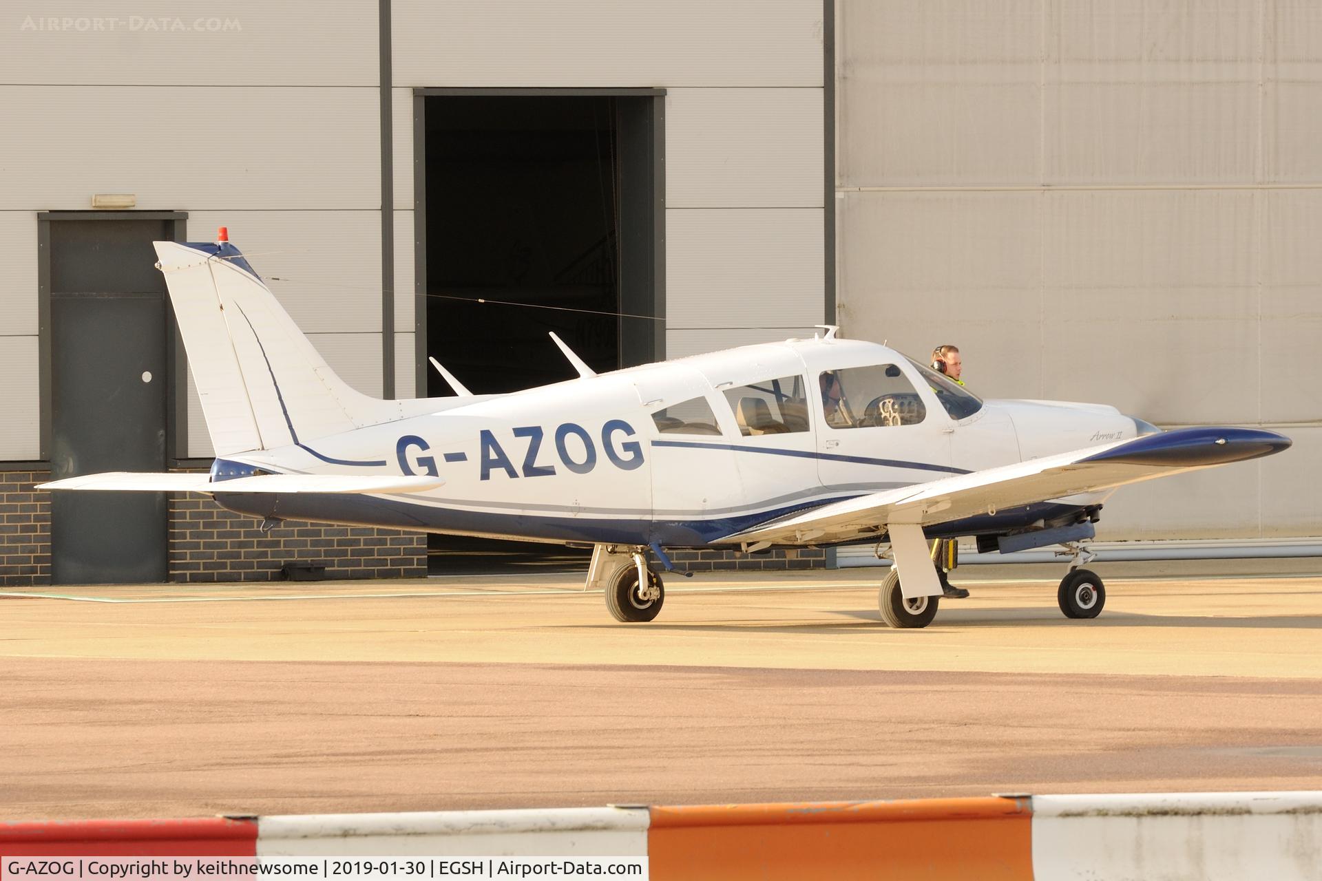 G-AZOG, 1971 Piper PA-28R-200-2 Cherokeee Arrow II C/N 28R-7235009, Return Visitor.