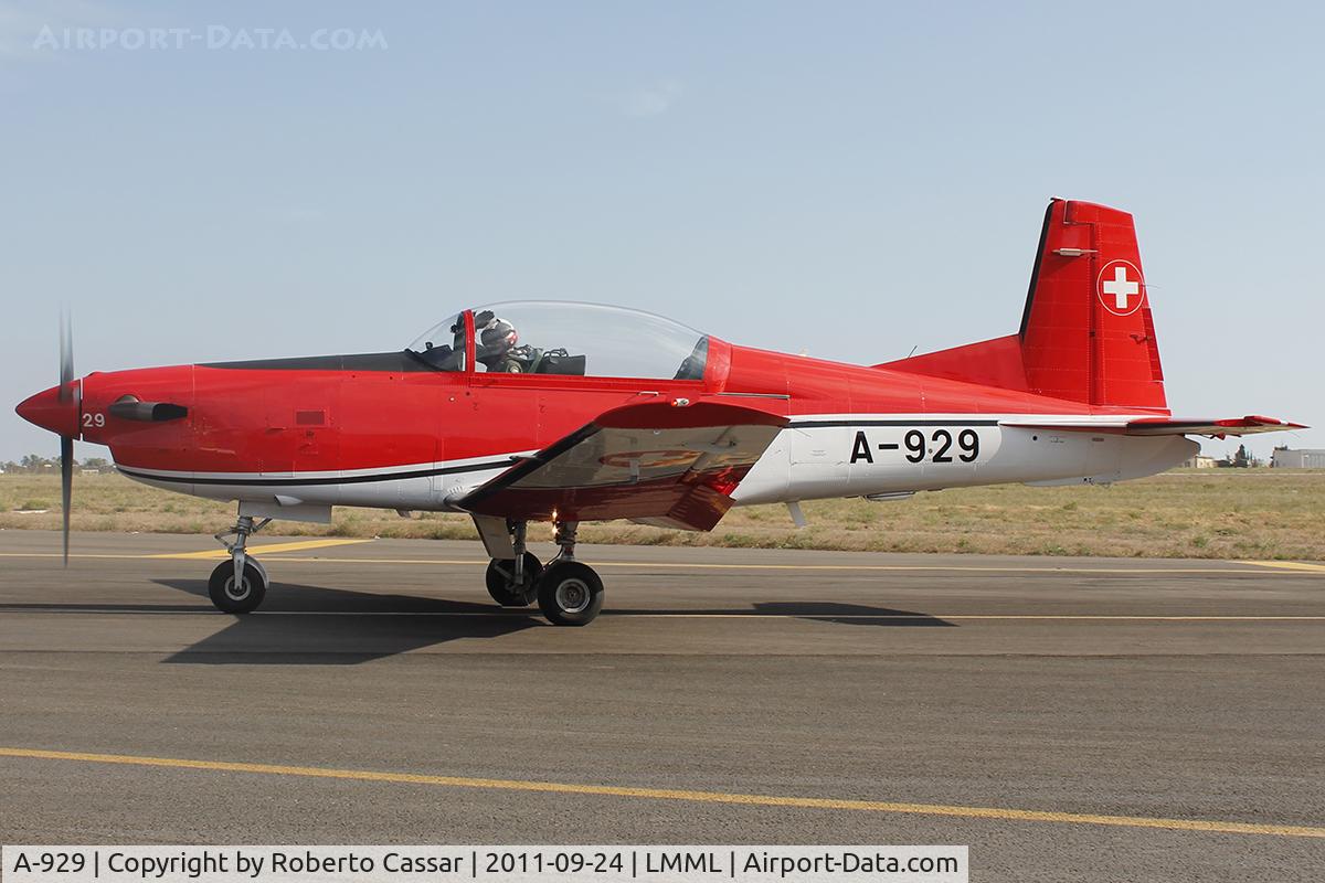 A-929, 1983 Pilatus PC-7 Turbo Trainer C/N 337, Malta International Airshow 2011