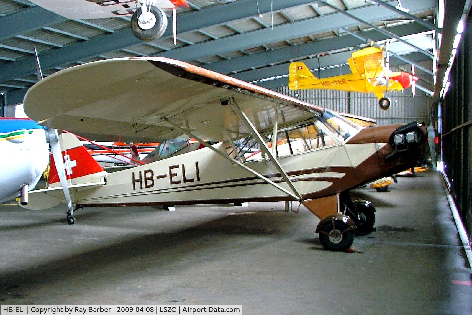 HB-ELI, 1944 Piper L-4J Grasshopper (J3C-65D) C/N 13129, HB-ELI   Piper L-4J Grasshopper [13129] Luzern-Beromunster~HB 8/4/2009