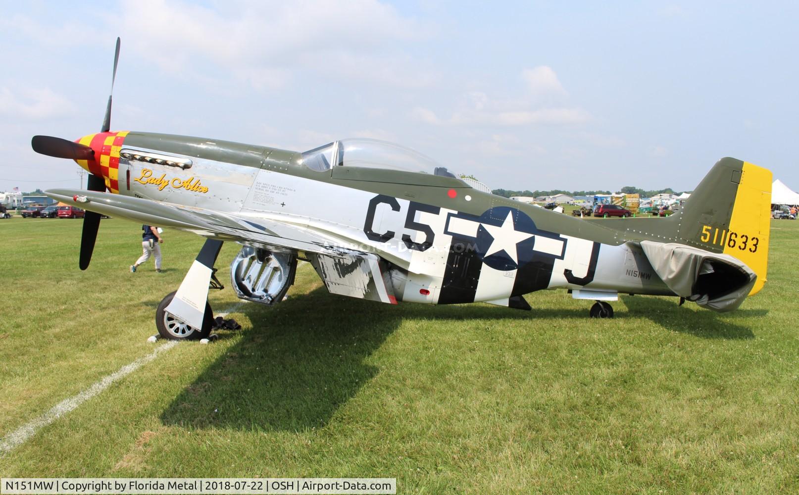 N151MW, 1945 North American P-51D Mustang C/N 124-48386, Lady Alice