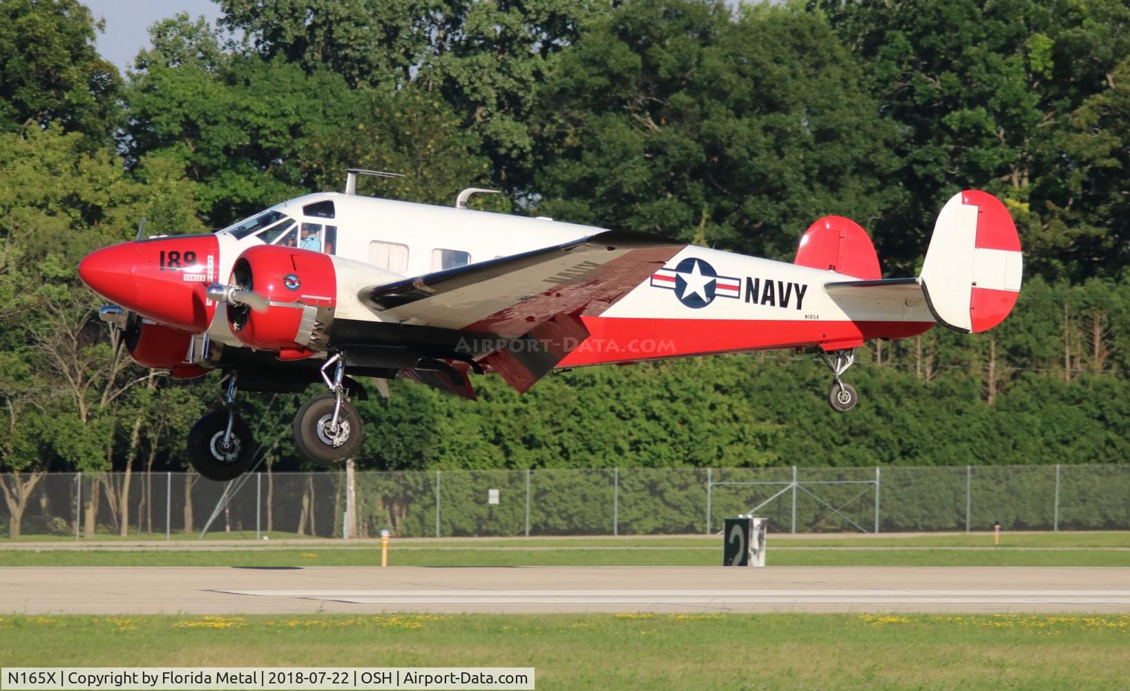N165X, 1956 Beech E18S C/N BA-189, Beech C-45