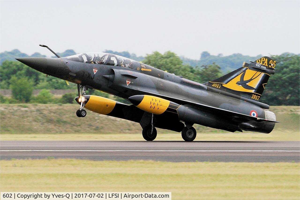 602, Dassault Mirage 2000D C/N 393, Dassault Mirage 2000D, Landing rwy 29, St Dizier-Robinson Air Base 113 (LFSI) Open day 2017
