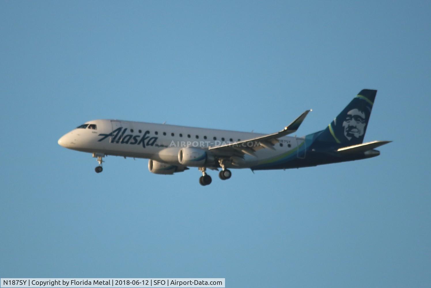 N187SY, 2017 Embraer 175LR (ERJ-170-200LR) C/N 17000627, Alaska