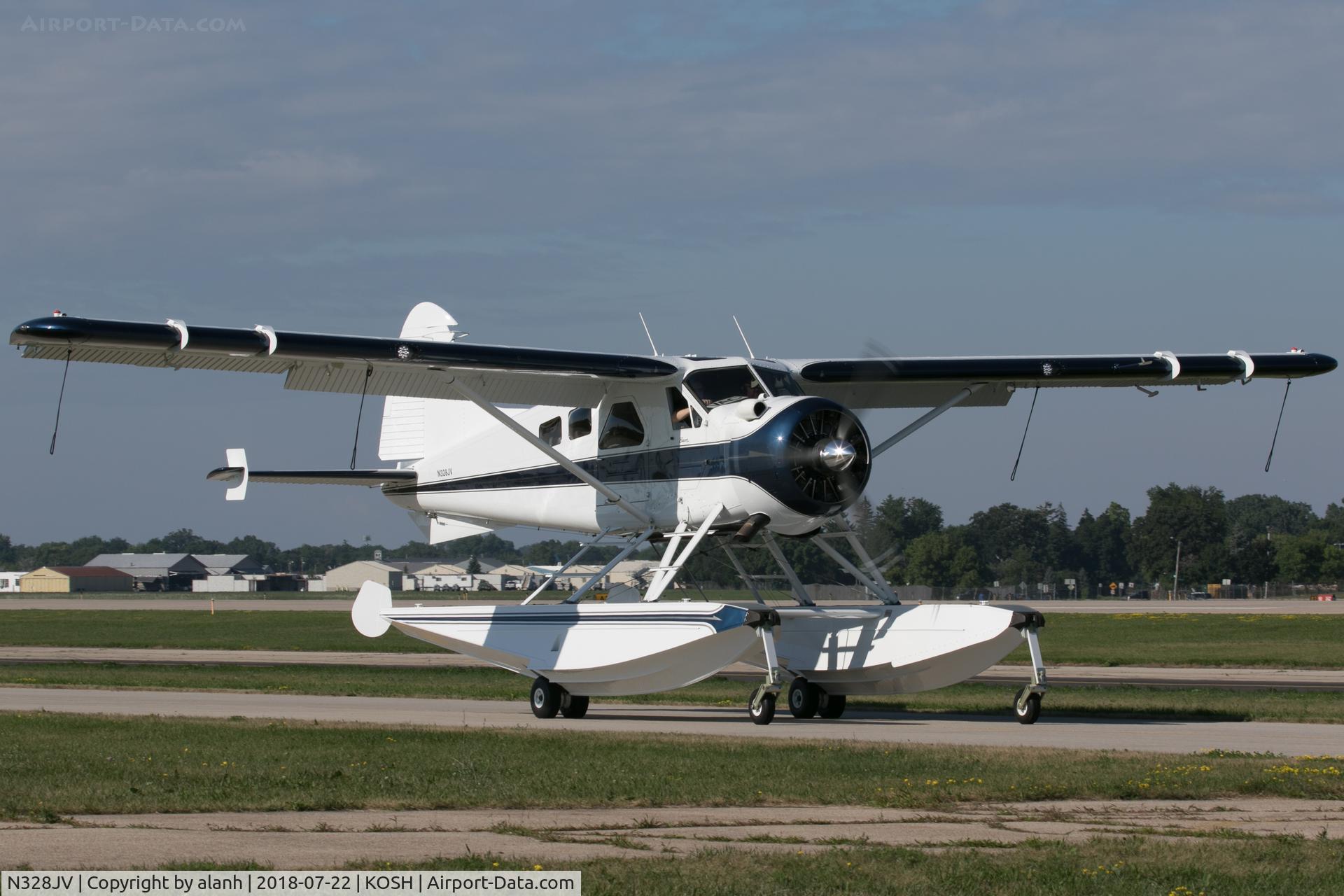 N328JV, 1976 De Havilland Canada DHC-2 C/N 260, Taxying after arrival at AirVenture 2018
