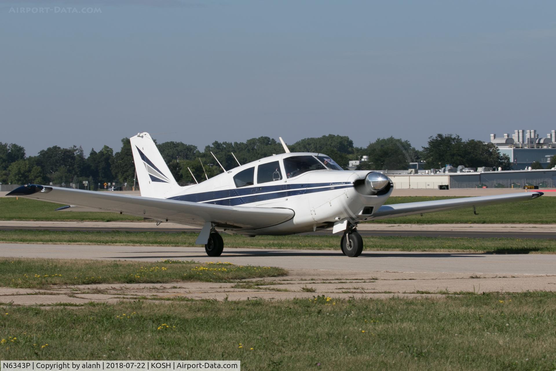 N6343P, 1959 Piper PA-24 C/N 24-1453, Taxying after arrival at AirVenture 2018