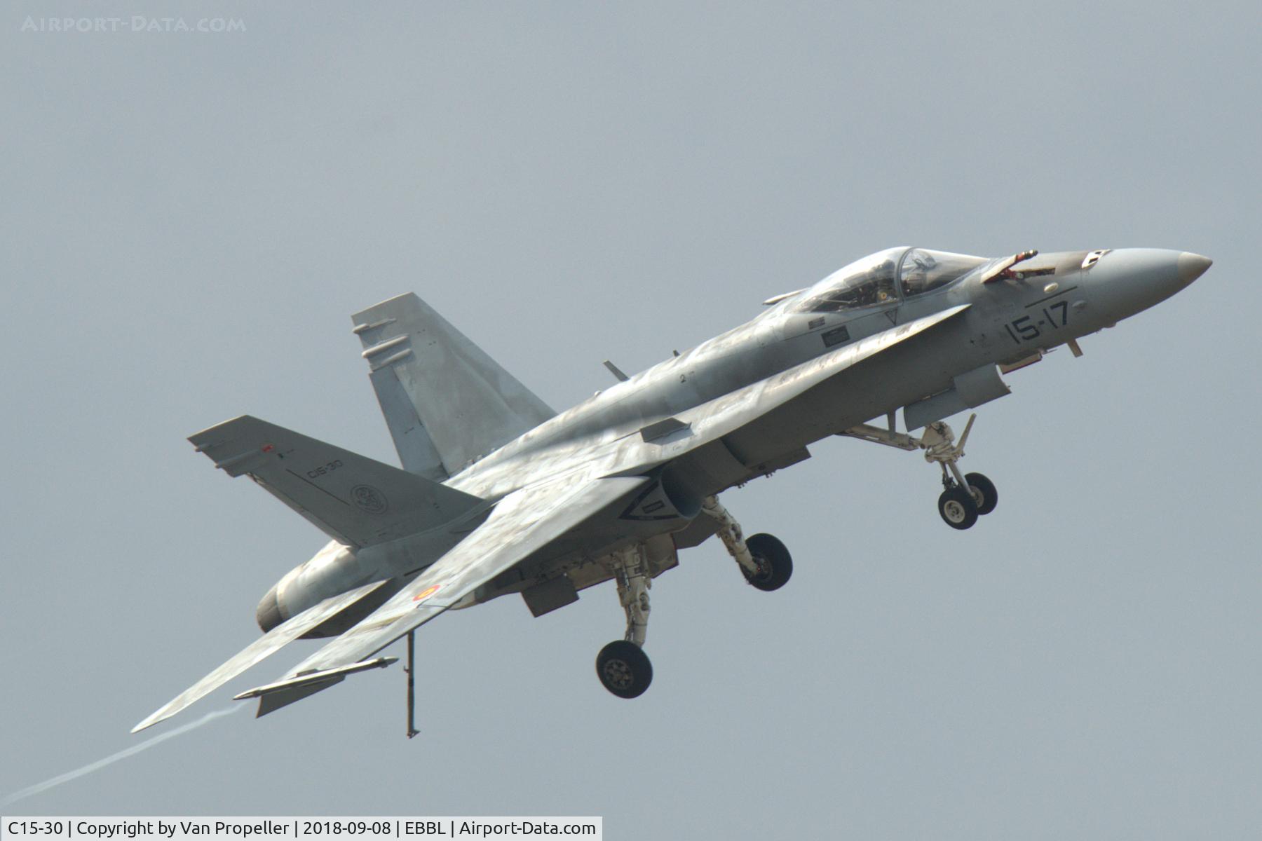 C15-30, McDonnell Douglas EF-18A Hornet C/N 616/A521, McDonnell Douglas EF-18M Hornet of the Spanish Air Force at Kleine Brogel Air Base, Belgium, during the 2018 air show