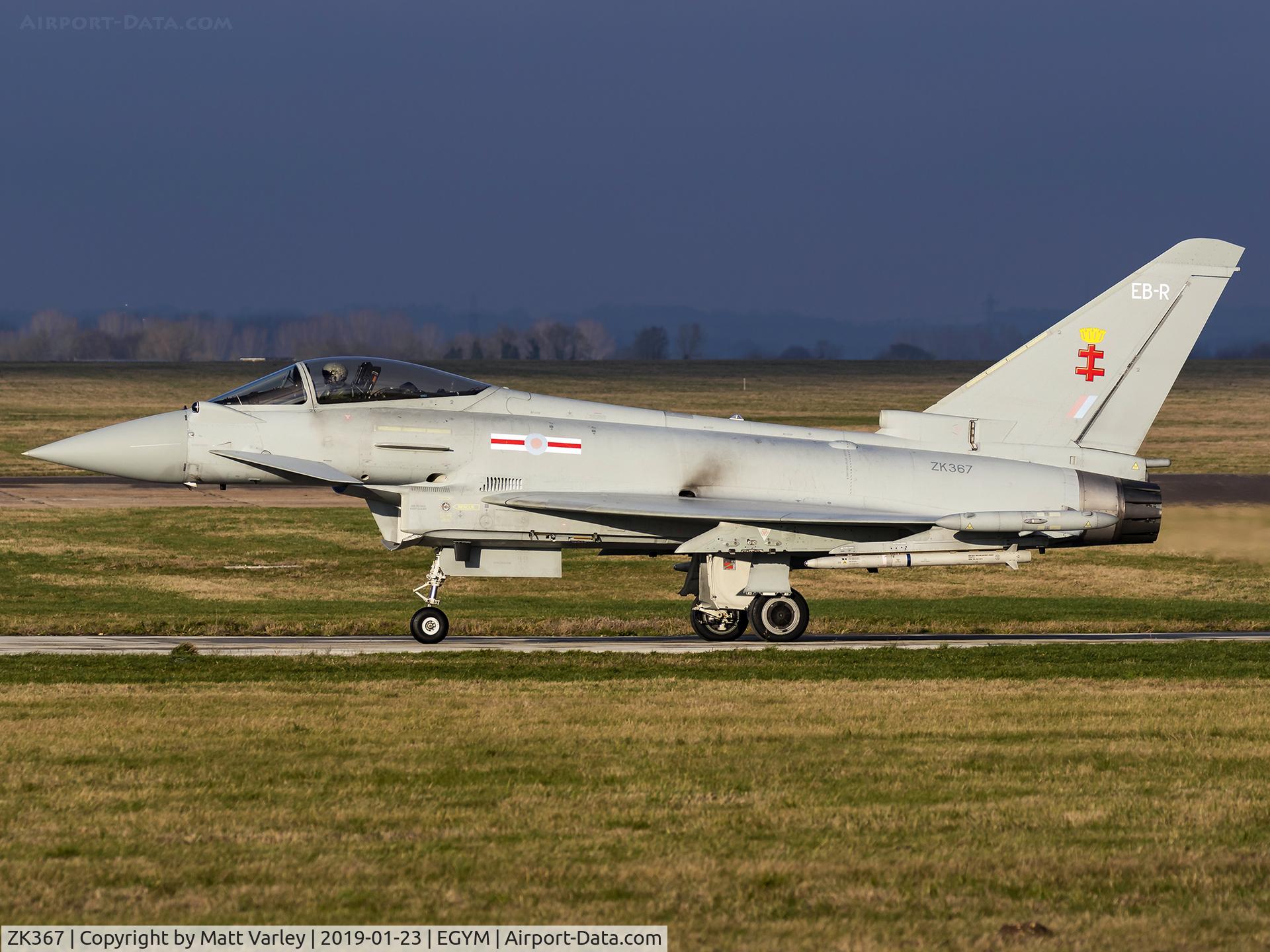 ZK367, Eurofighter EF-2000 Typhoon FGR4 C/N BS128, Departing Marham