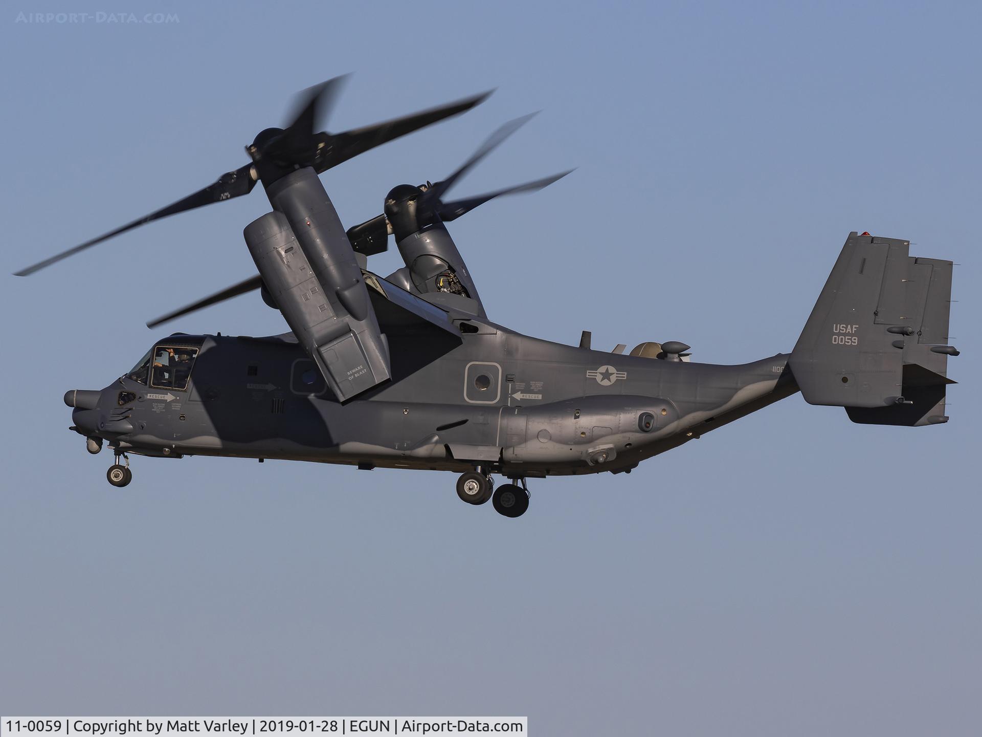 11-0059, 2011 Bell-Boeing CV-22B Osprey C/N D1039, On approach