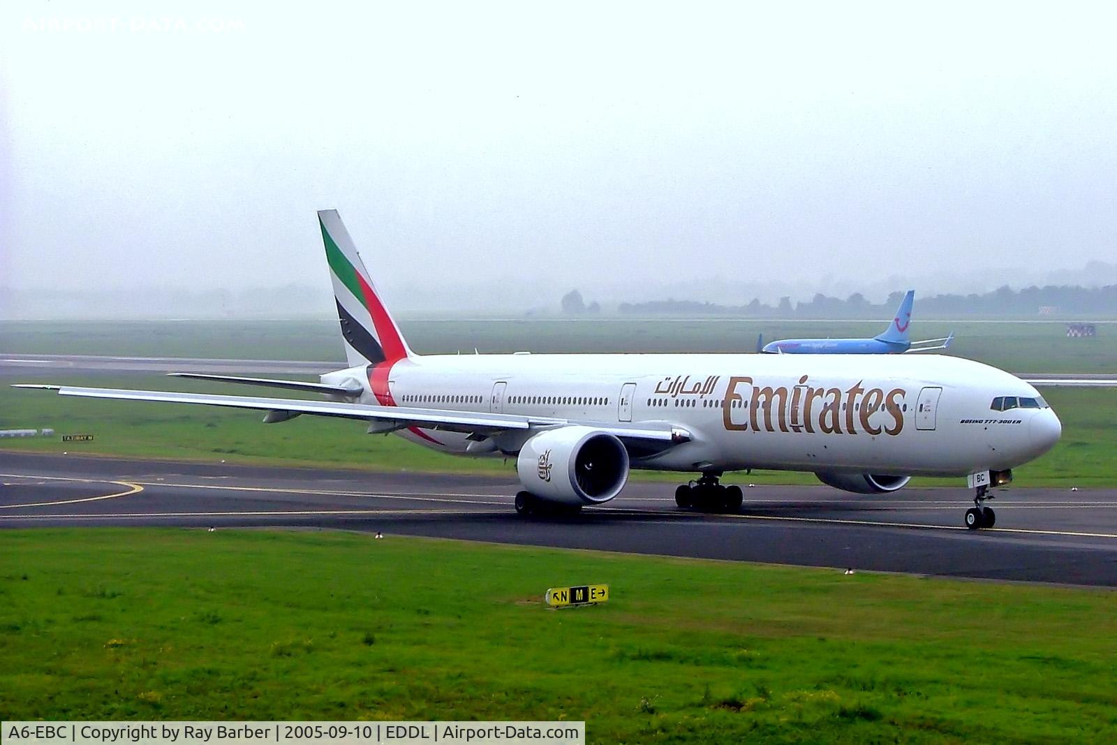 A6-EBC, 2005 Boeing 777-36N/ER C/N 32790, A6-EBC   Boeing 777-31HER [32790] (Emirates Airlines) Dusseldorf Int'l~D 10/09/2005