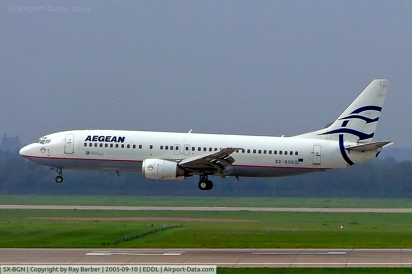 SX-BGN, 1997 Boeing 737-45D C/N 28753, SX-BGN   Boeing 737-45D [28753] (Aegean Airlines) Dusseldorf Int'l~D 10/09/2005