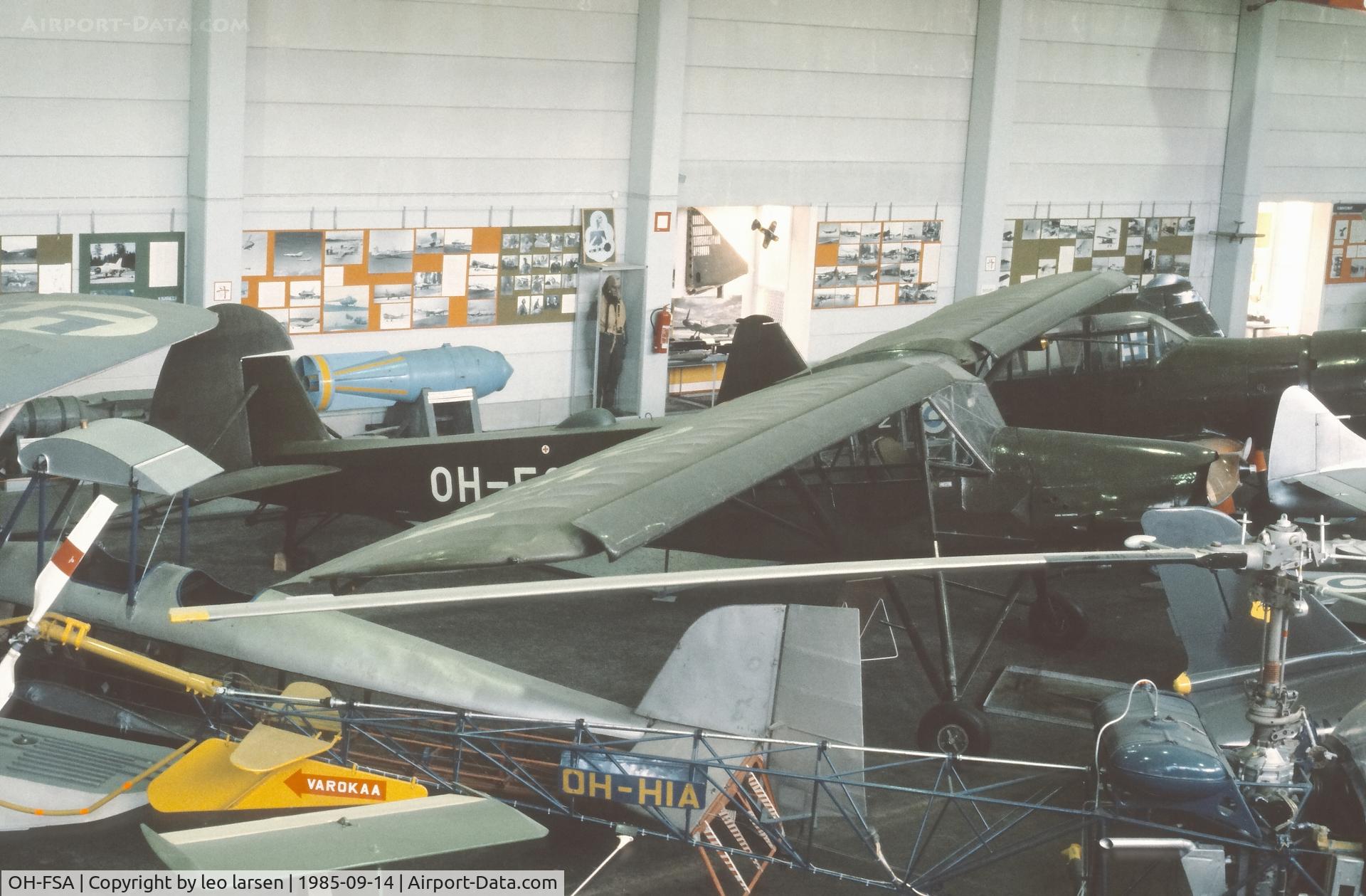 OH-FSA, 1939 Fieseler Fi-156K-1 Storch C/N 4230, Finnish Aviation Museum 14.9.1985