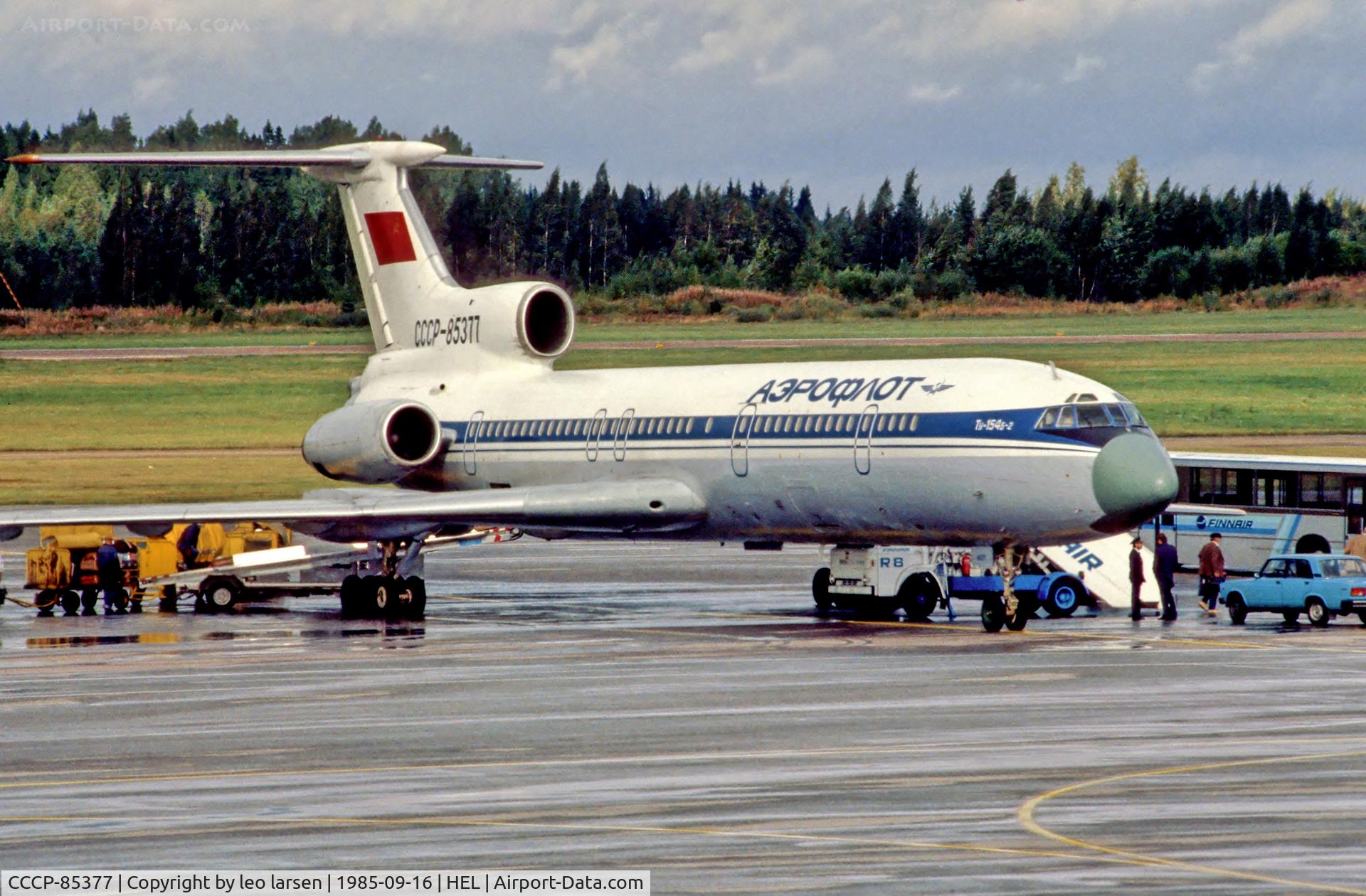 CCCP-85377, 1979 Tupolev Tu-154B-2 C/N 79A377, Helsinki 16.9.1985