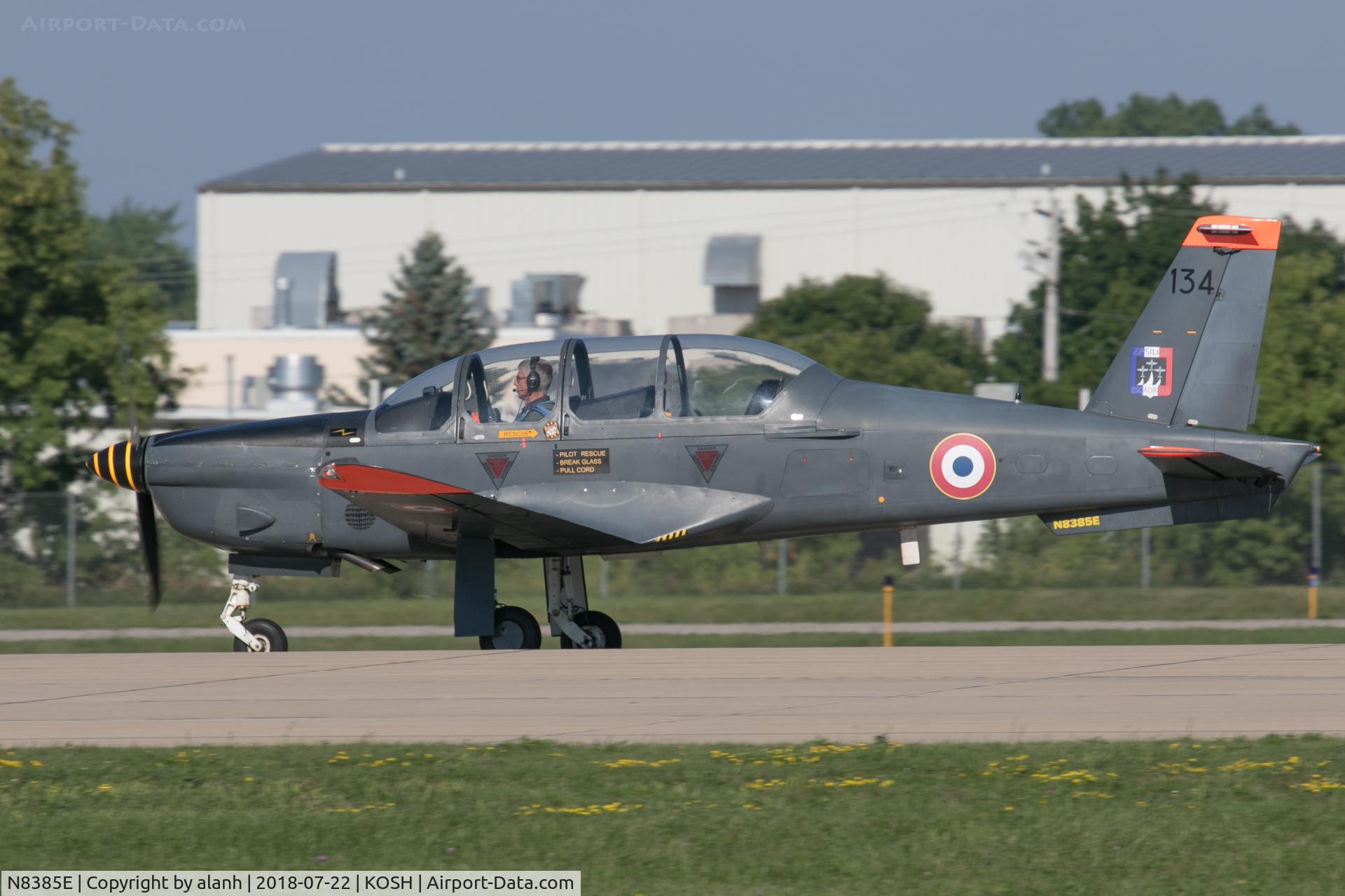N8385E, 1988 Socata TB-30 Epsilon C/N 134, Arriving at AirVenture 2018