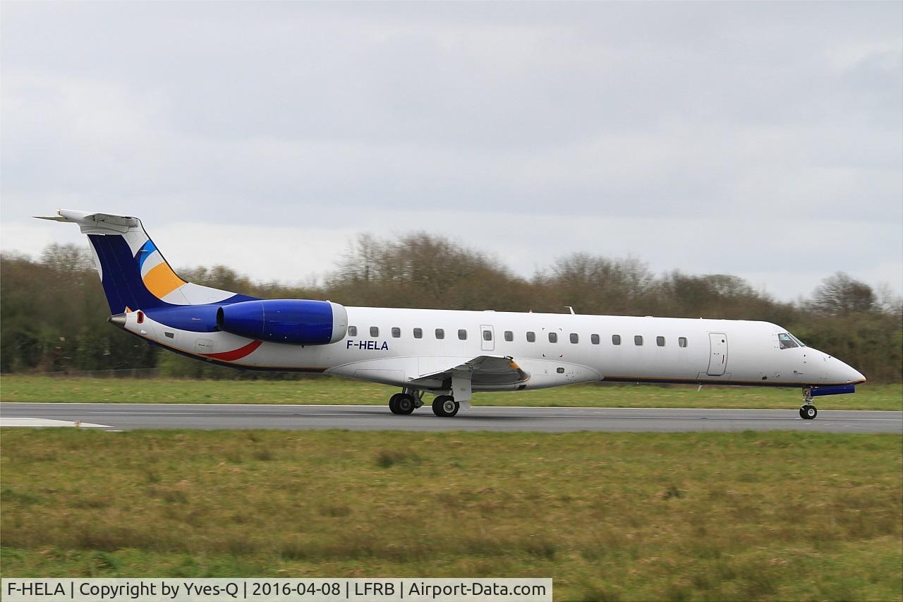 F-HELA, 1999 Embraer EMB-145EU (ERJ-145EU) C/N 145167, Embraer ERJ-145EU, Take off run rwy 25L, Brest-Bretagne airport (LFRB-BES)