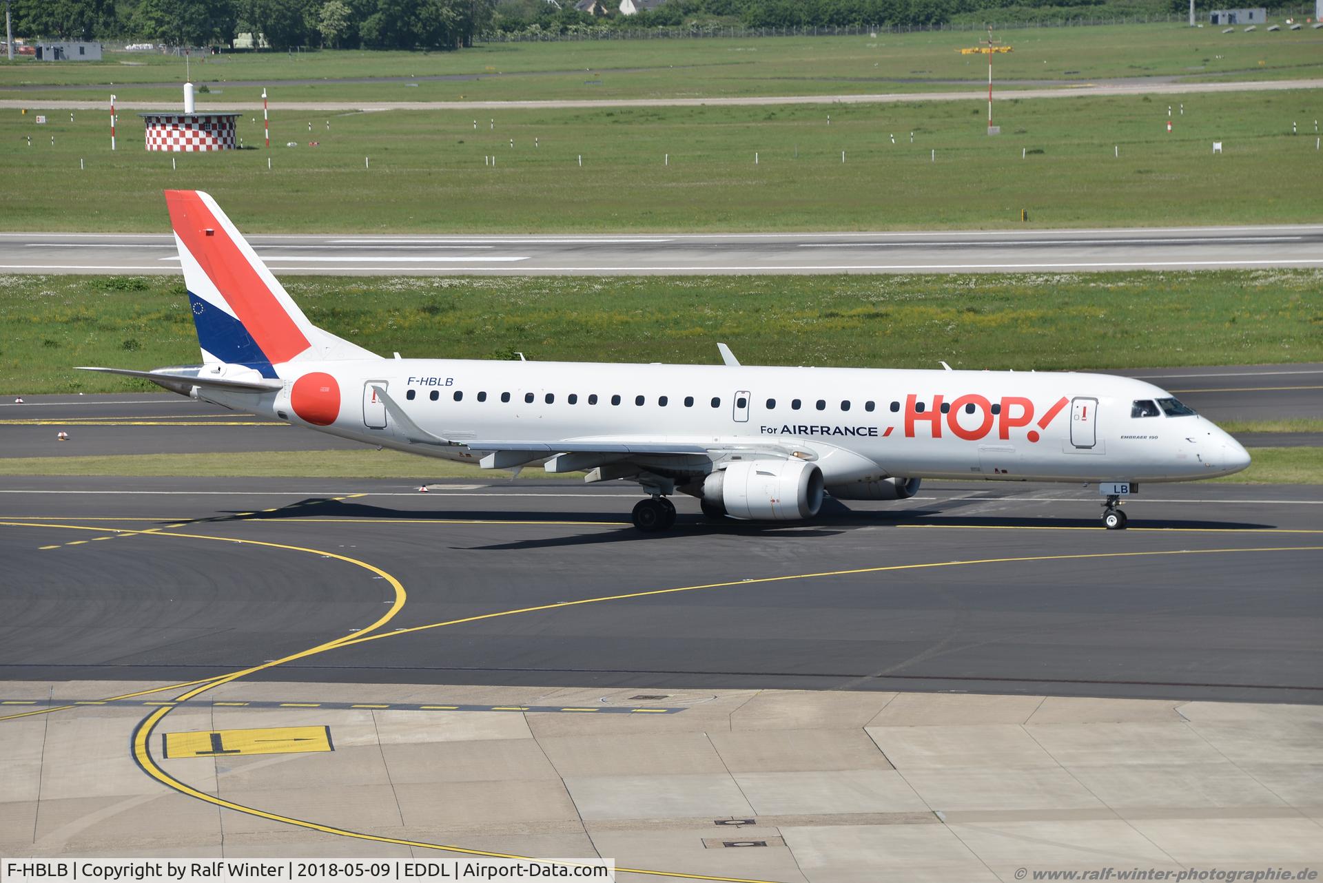 F-HBLB, 2007 Embraer 190LR (ERJ-190-100LR) C/N 19000060, Embraer ERJ-190LR 190-100LR - A5 HOP HOP! opby RAE Regional CAE - 19000060 - F-HBLB - 09.05.2018 - DUS