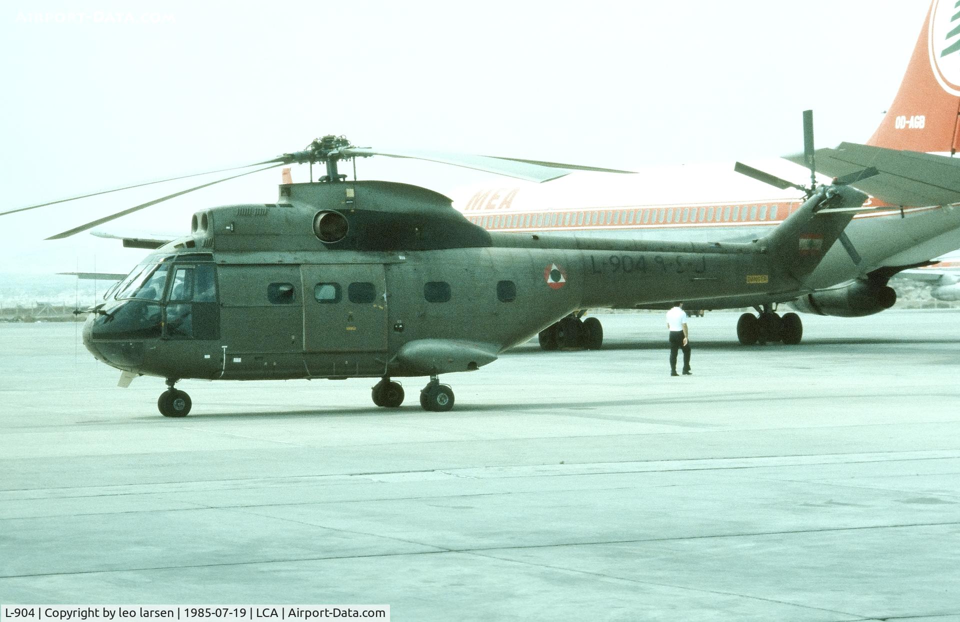 L-904, 1980 Aerospatiale SA.330L C/N 1645, Larnaca 19.7.1985