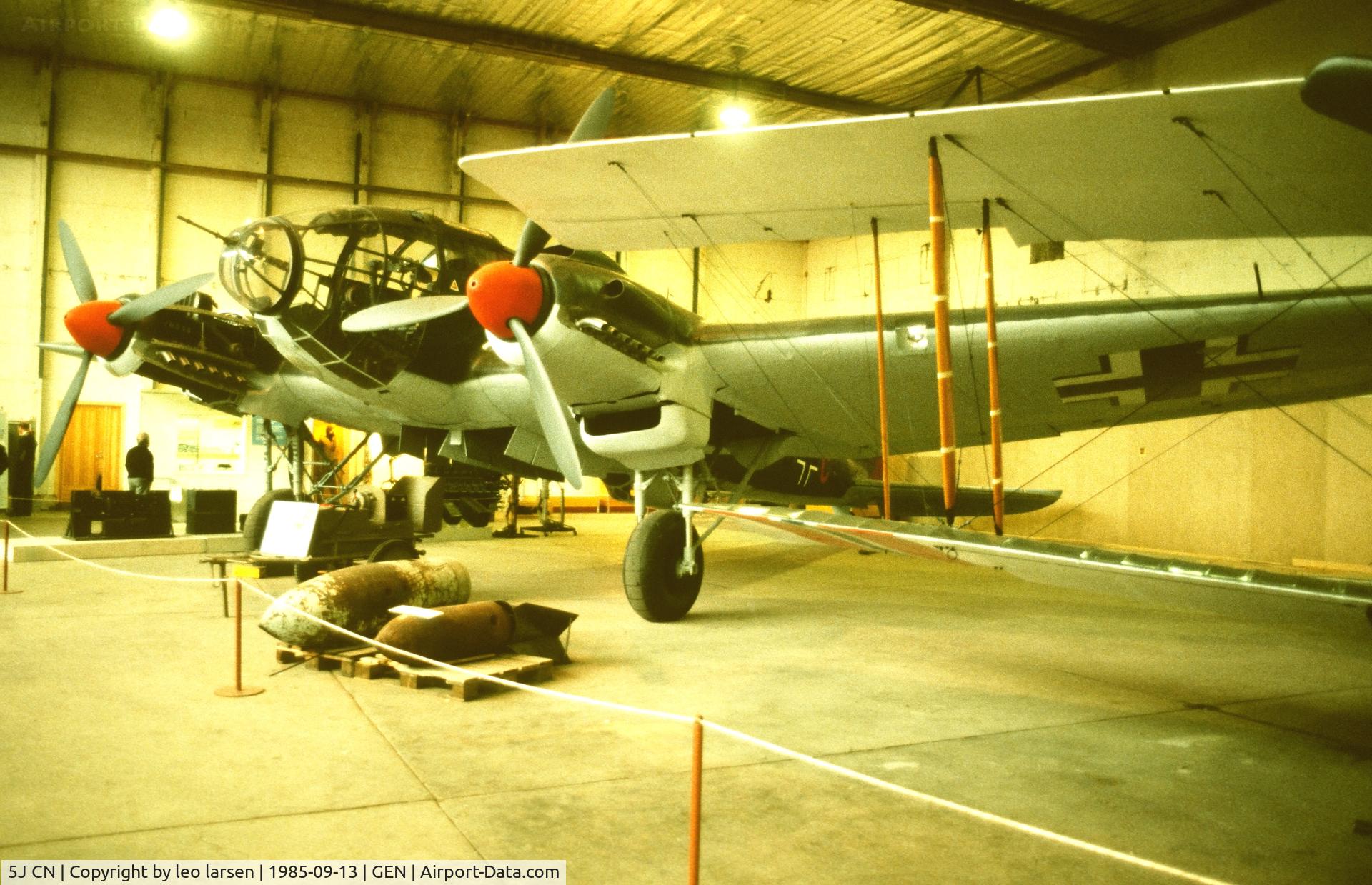 5J CN, Heinkel He-111P-2 C/N 1526, Oslo Gardermoen Museum 13.9.1985