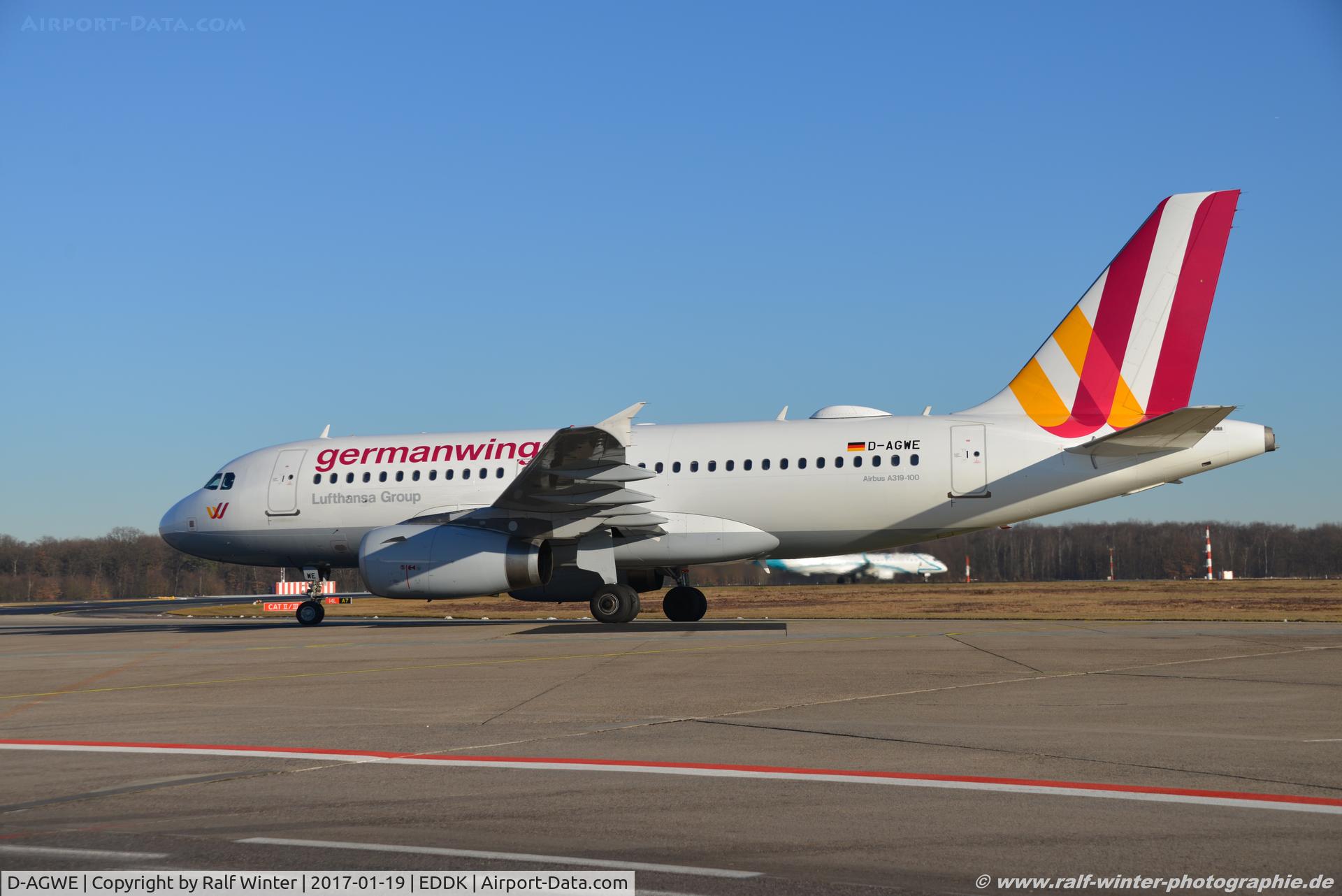 D-AGWE, 2007 Airbus A319-132 C/N 3128, Airbus A319-132 - 4U GWI Germanwings - 3128 - D-AGWE - 19.01.2017 - CGN