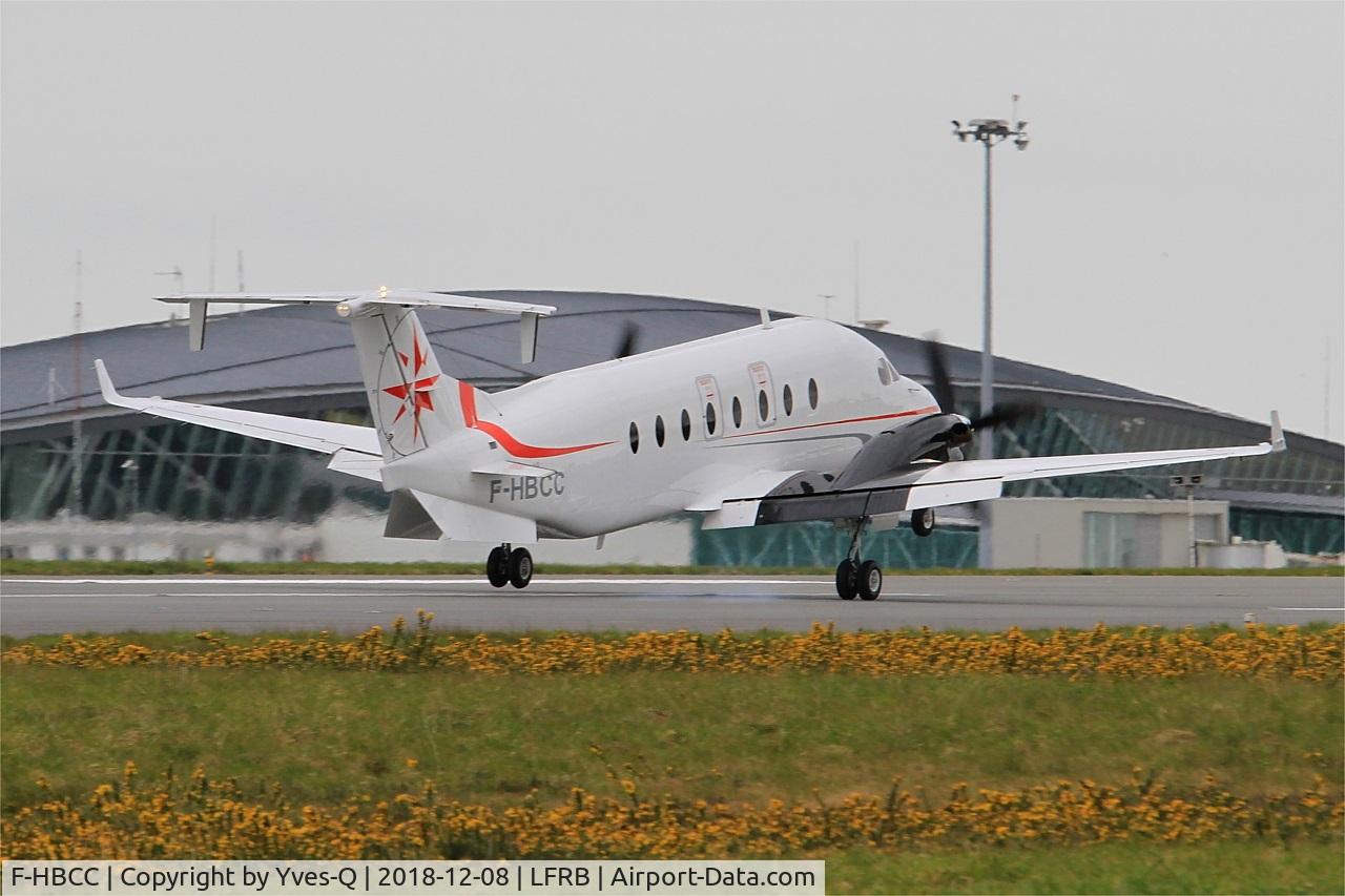 F-HBCC, 1999 Beech 1900D C/N UE-350, Beech 1900D, Take off rwy 25L, Brest-Bretagne Airport (LFRB-BES)
