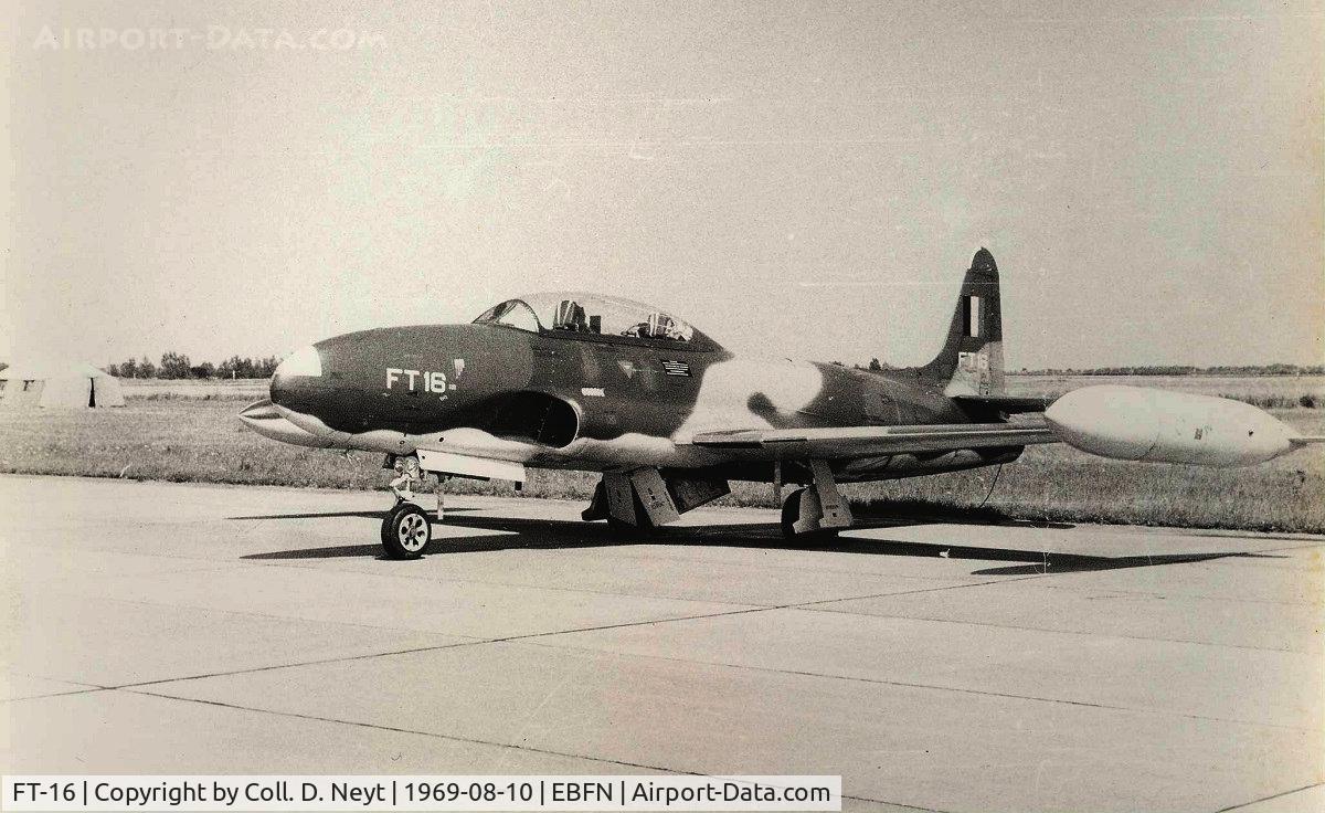 FT-16, 1951 Lockheed T-33A Shooting Star C/N 580-7284, Koksijde airshow 1969.