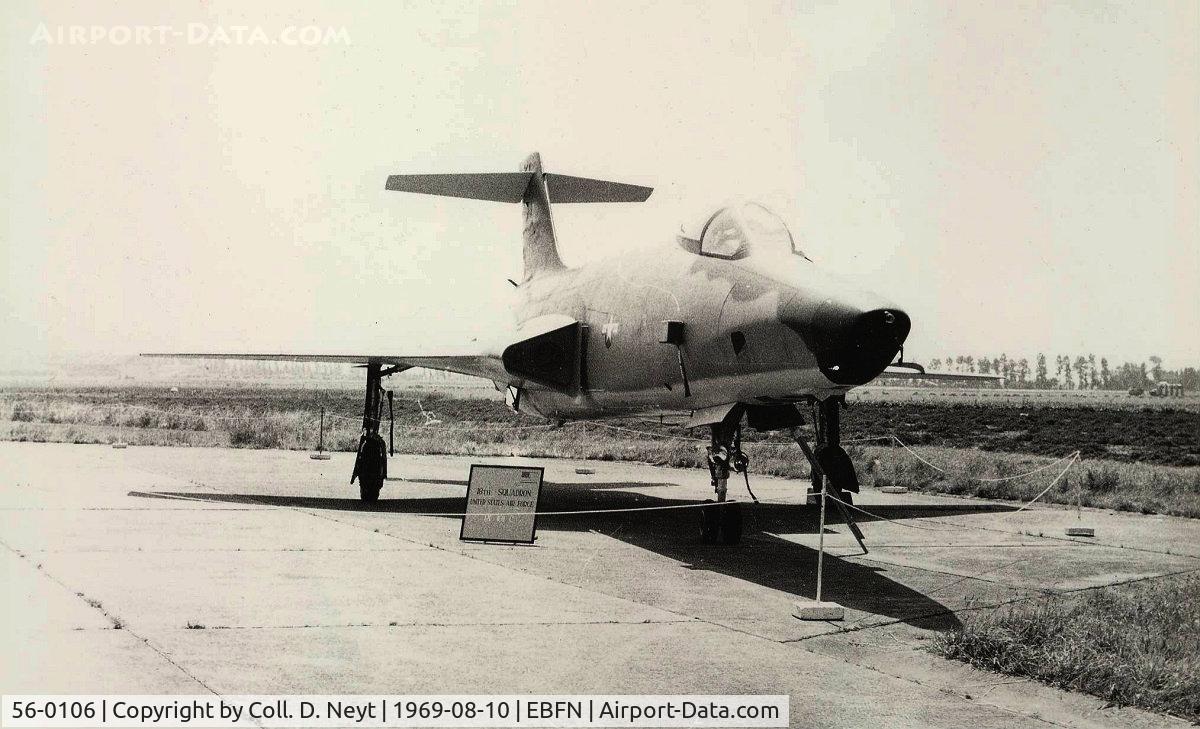 56-0106, 1956 McDonnell RF-101C Voodoo C/N 343, At Koksijde airshow in 1969. 18th squadron USAF, 66th TRW.1970 363rd TRW, w/o South Carolina.