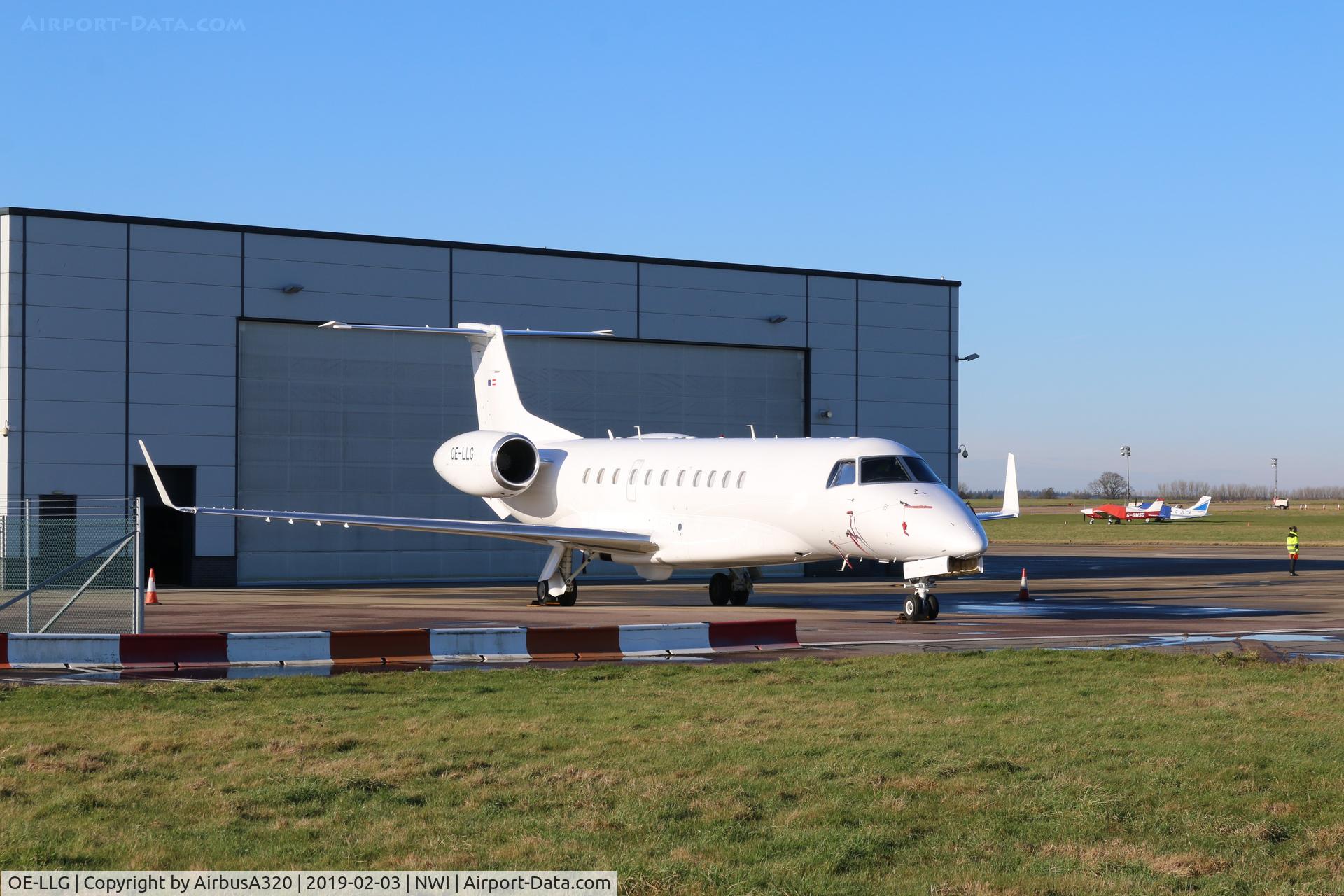 OE-LLG, 2004 Embraer EMB-135BJ Legacy 600 C/N 14500841, Parked on the Saxon ramp at Norwich