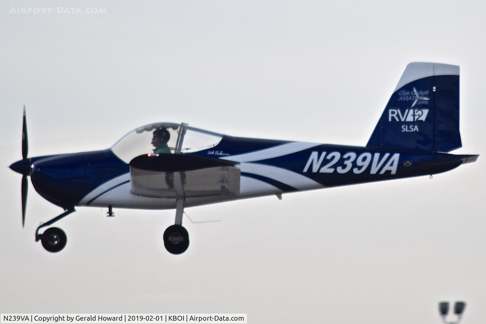 N239VA, 2013 Vans RV-12 C/N 12013, Departing BOI