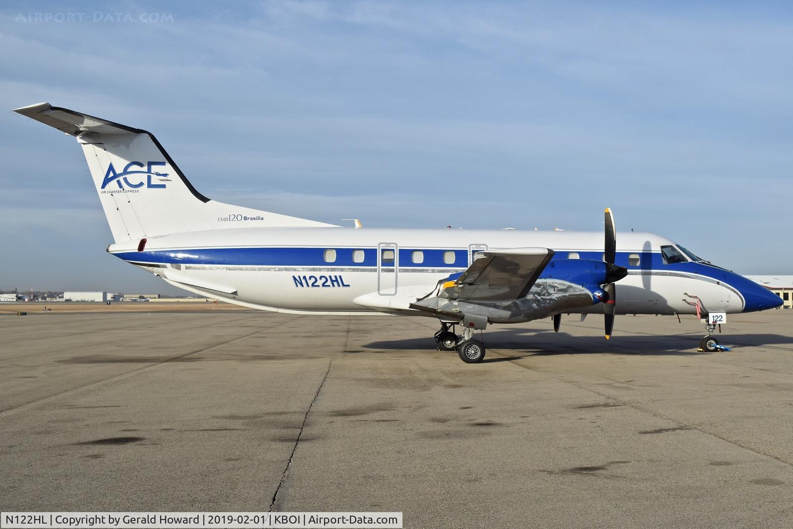 N122HL, 1993 Embraer EMB-120ER Brasilia C/N 120.271, Parked on north GA ramp.
