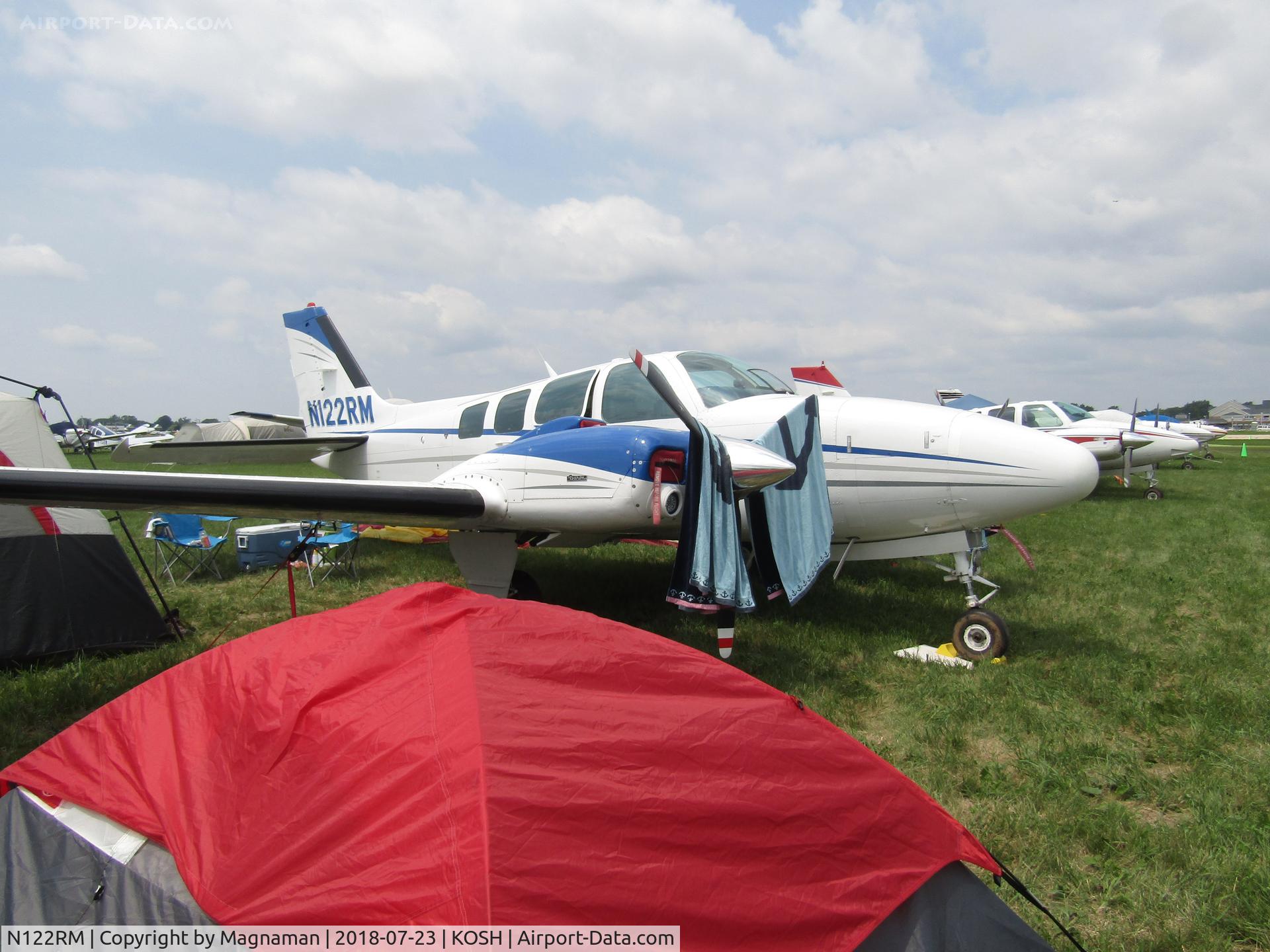 N122RM, 1984 Beech 58 Baron C/N TH-1416, at EAA 18