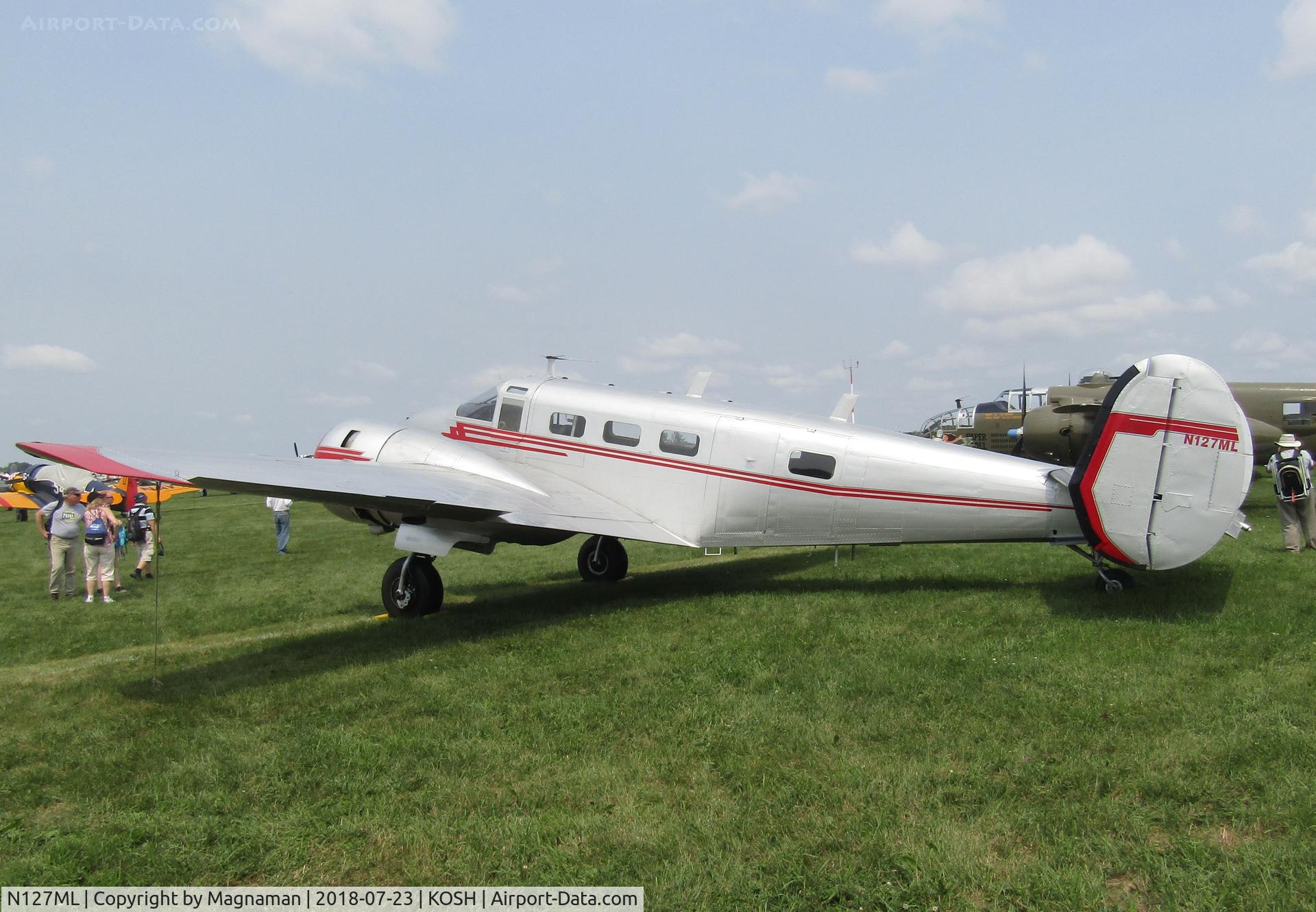 N127ML, 1946 Beech D18S C/N A-212, nice oldie at EAA 18