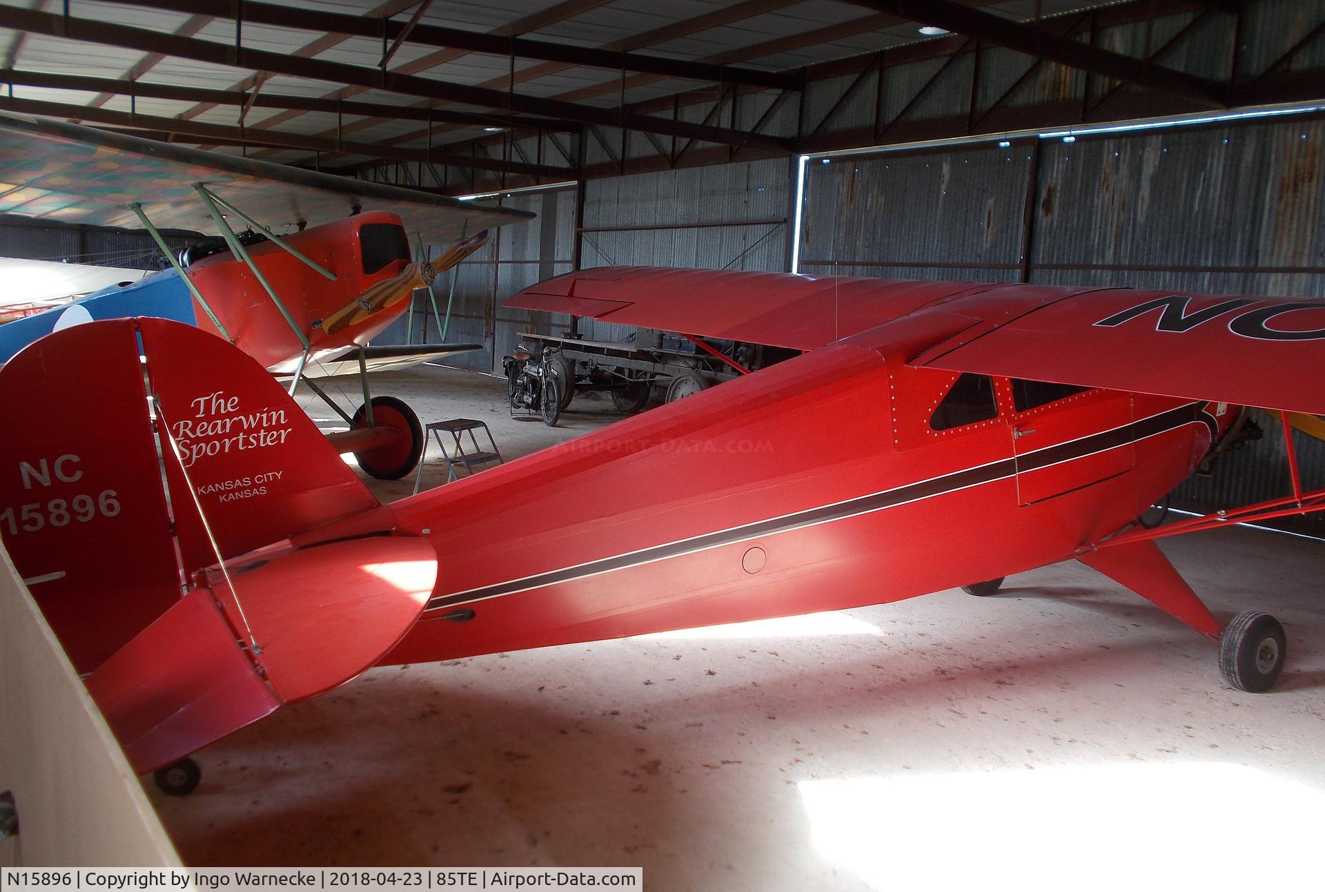 N15896, 1936 Rearwin 7000 C/N 477, Rearwin 7000 Sportster at the Pioneer Flight Museum, Kingsbury TX