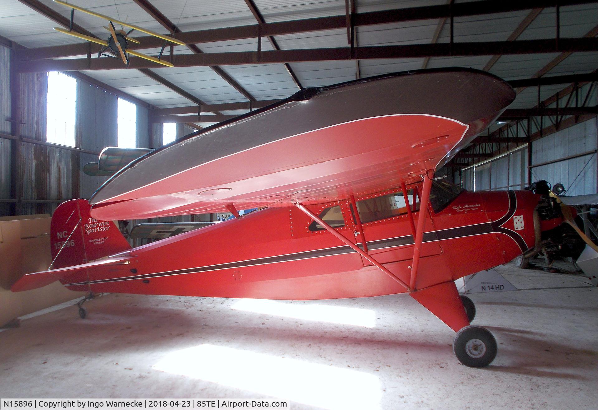 N15896, 1936 Rearwin 7000 C/N 477, Rearwin 7000 Sportster at the Pioneer Flight Museum, Kingsbury TX