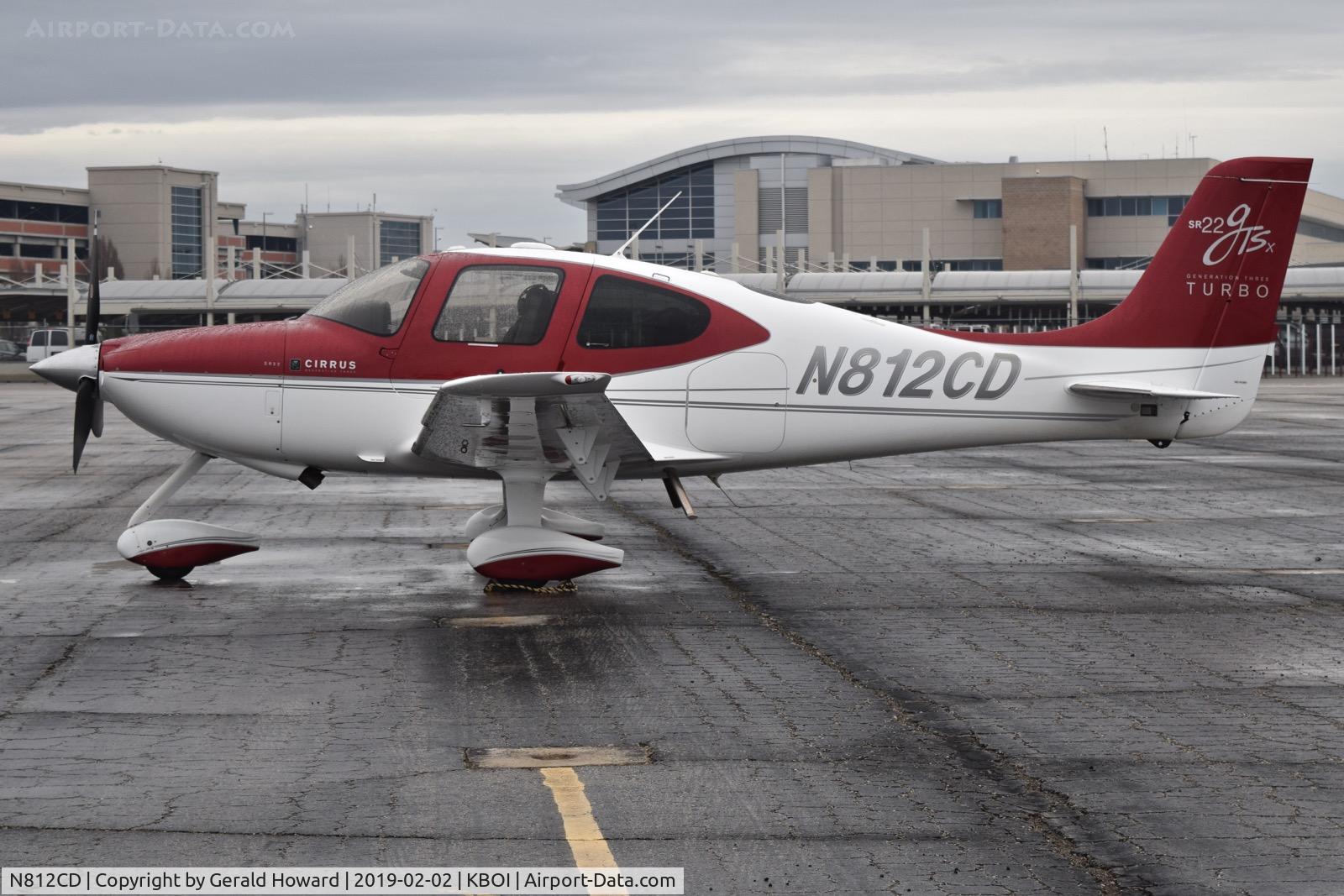 N812CD, 2008 Cirrus SR22 C/N 3123, Parked on the north GA ramp.