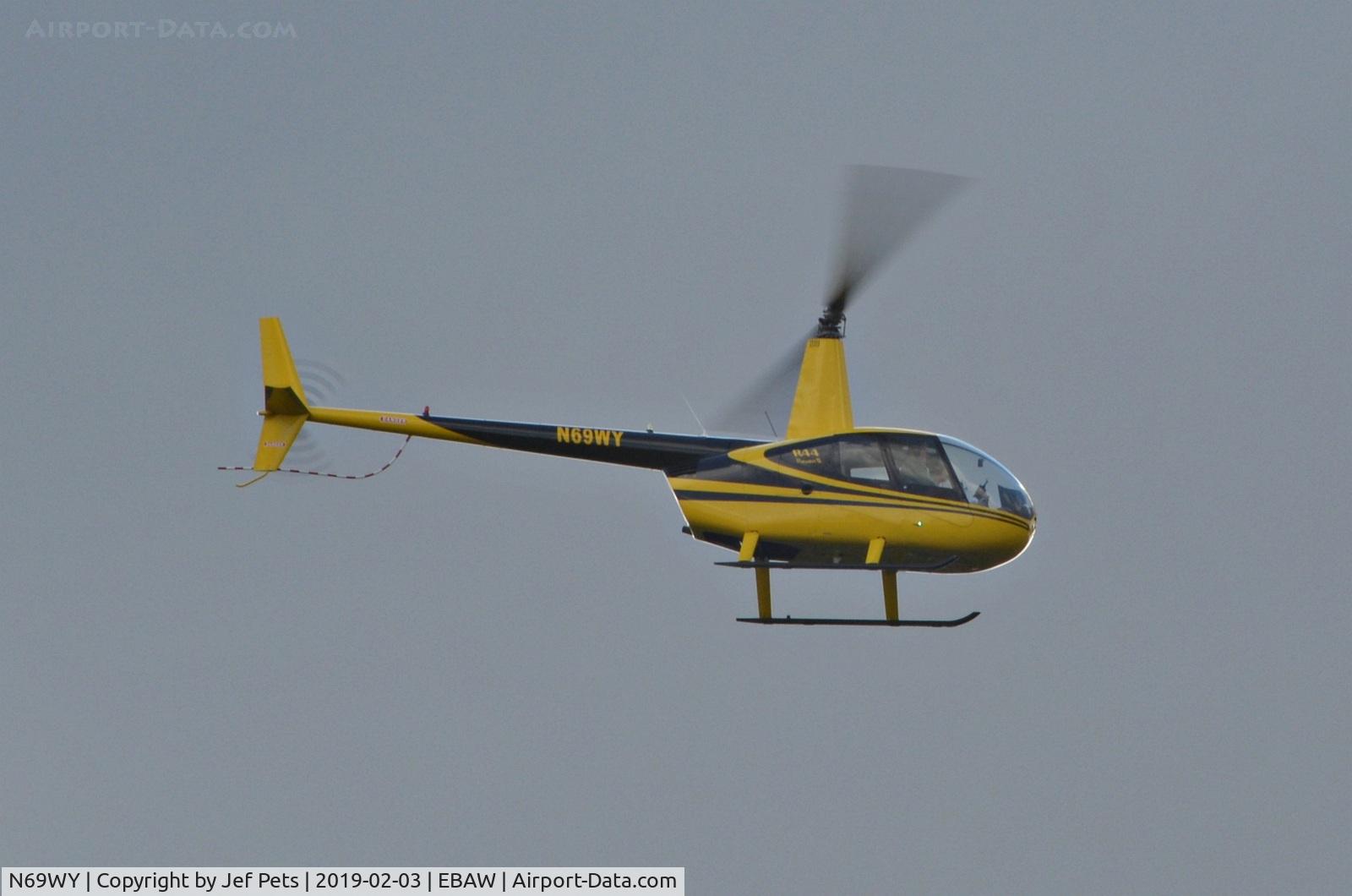 N69WY, 2007 Robinson R44 Raven II C/N 12029, At Antwerp airport.