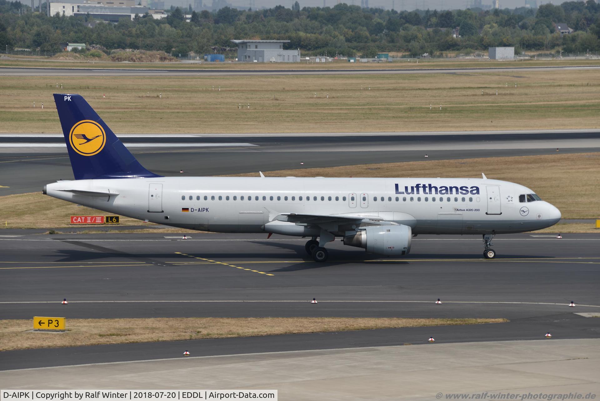 D-AIPK, 1989 Airbus A320-211 C/N 0093, Airbus A320-211 - LH DLH Lufthansa 'Wiesbaden' - 93 - D-AIPK - 20.07.2018 - DUS