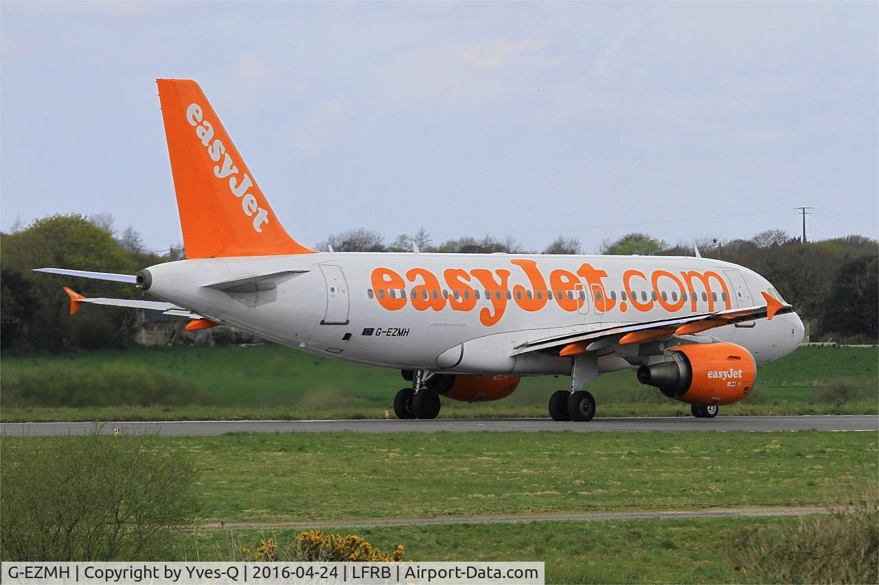 G-EZMH, 2003 Airbus A319-111 C/N 2053, Airbus A319-111, Taxiing rwy 25L, Brest-Bretagne airport (LFRB-BES)