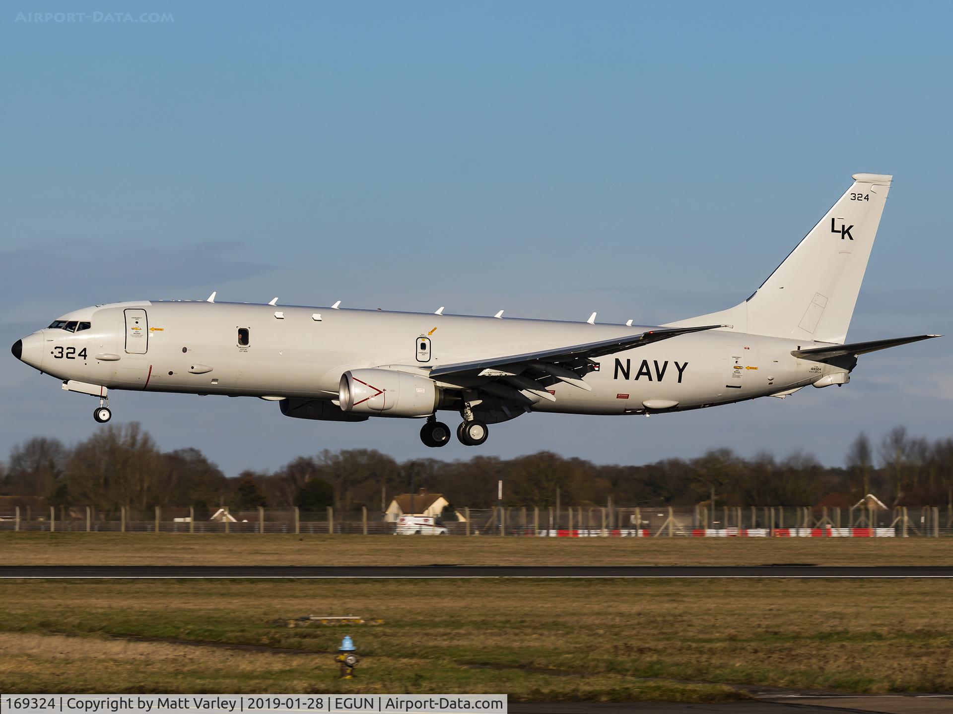 169324, 2016 Boeing P-8A Poseidon C/N 62291, Landing