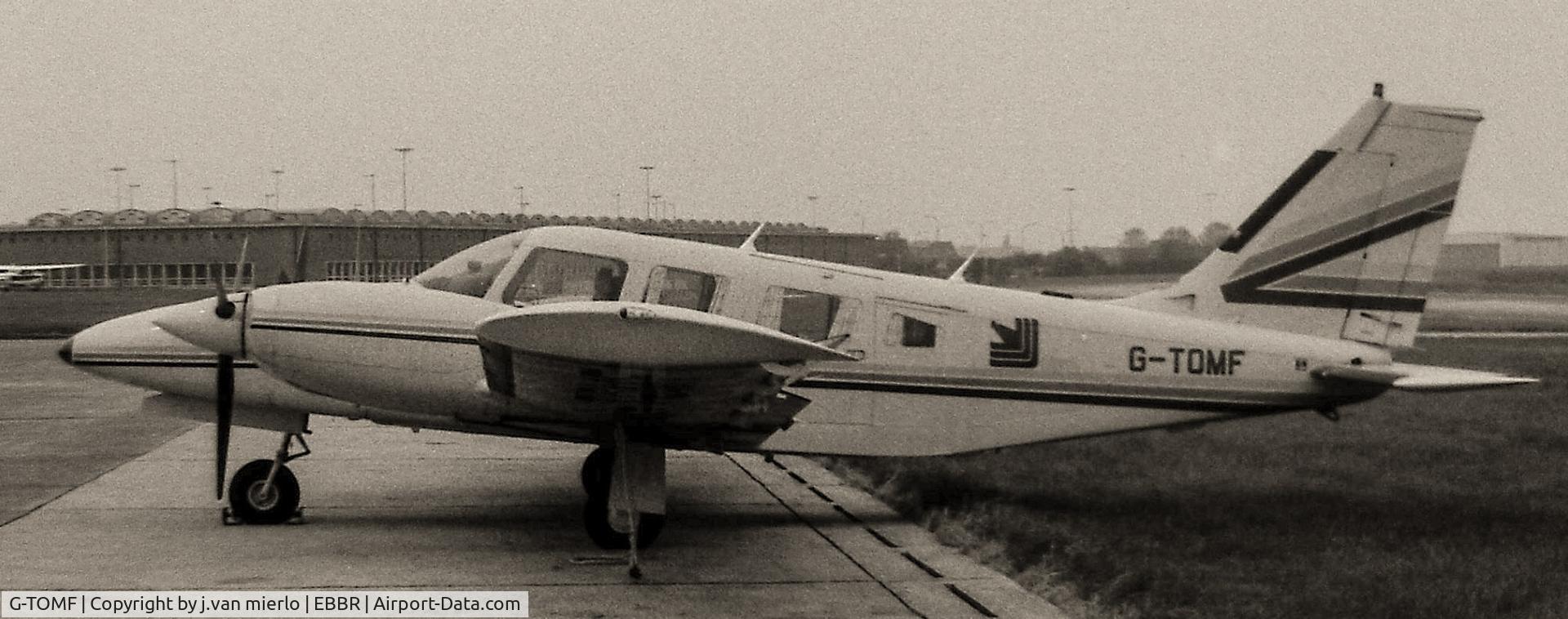 G-TOMF, 1981 Piper PA-34-200T Seneca II C/N 34-8133191, Brussels G.A.T.