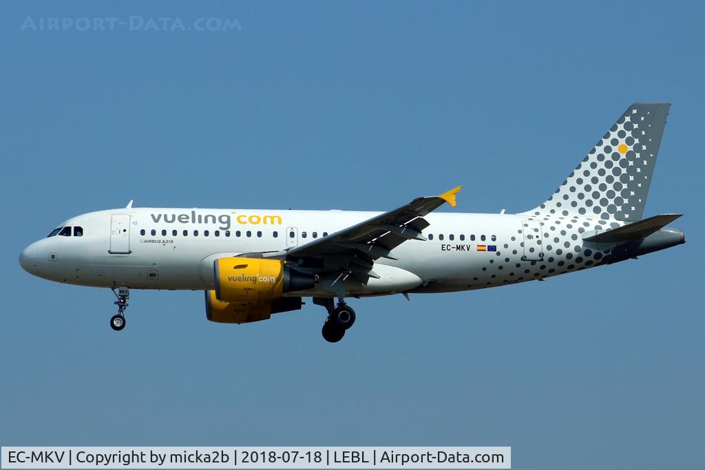 EC-MKV, 2007 Airbus A319-111 C/N 3102, Landing