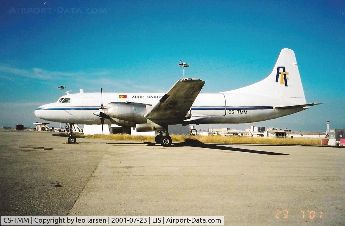 CS-TMM, 1956 Convair 580(F) C/N 375, Lisboa 23.7.2001