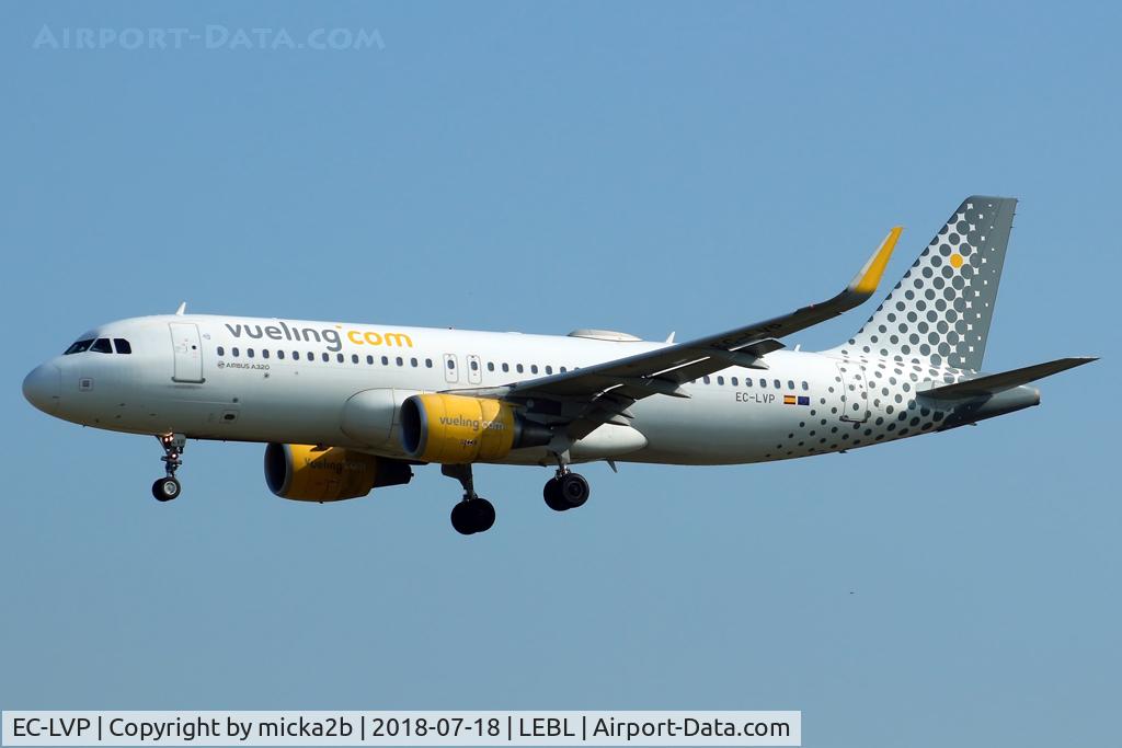 EC-LVP, 2013 Airbus A320-214 C/N 5587, Landing. No special colours